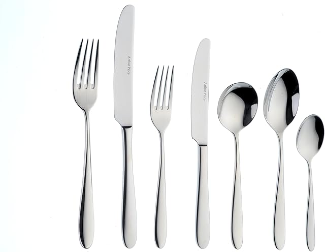 Arthur Price Every Day 44-Piece Willow 6-Person Box Set, Stainless Steel, Silver, 51 x 31.5 x 6.5 cm