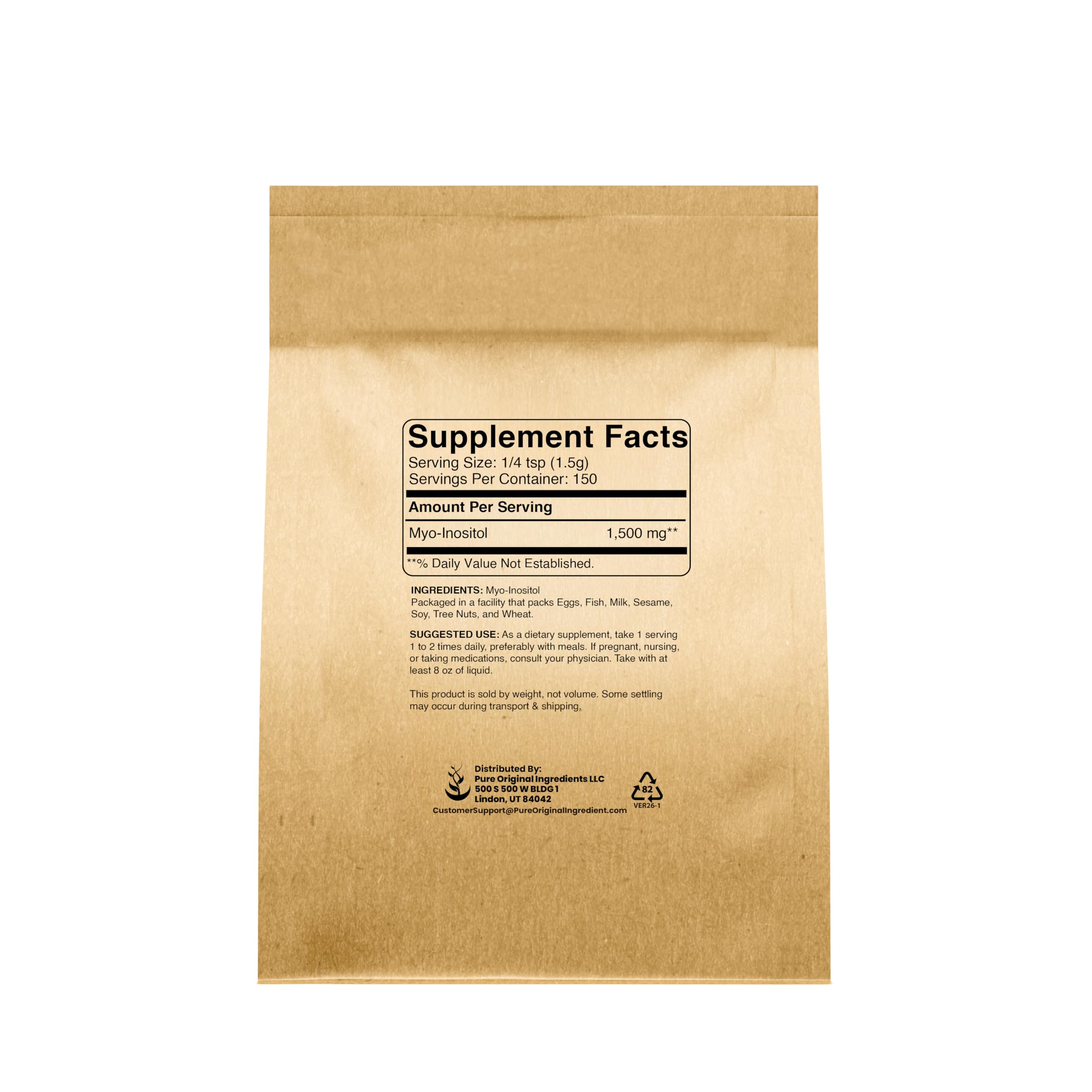 PURE ORIGINAL INGREDIENTS, Inositol Vitamin B8 Powder, 8 Oz — Amazon image 2