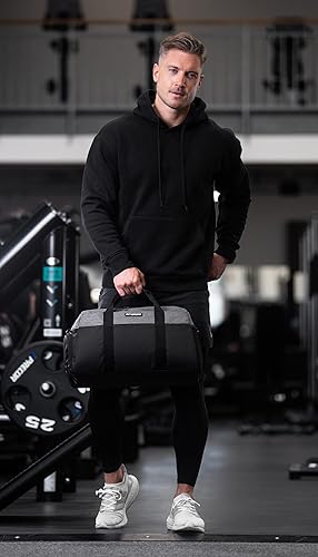 Miniatura 2 de Fitgriff Bolsa de gimnasio V2 para hombres y mujeres con compartimento para zapatos y artículos húmedos, bolsa de lona para viajes, deportes,