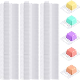 150 PCS Wax Melt Molds 1 Oz Clear Empty Plastic Wax Melt Containers PET Wax Melt Clamshells Single Cube Candle Wax Melts for Wax Melt Wickless Tarts Candles Soap Making