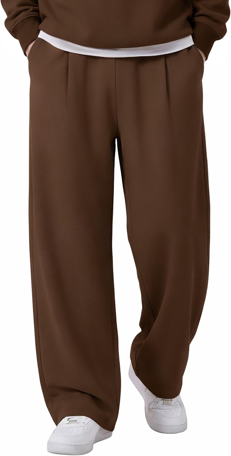 COOFANDY Mens Casual Sweatpants Open Bottom Lounge Pants Lightweight Baggy Workout Yoga Track Pants
