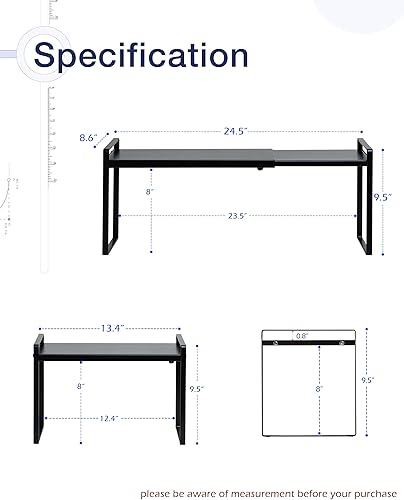 Miniatura 3 de Nxconsu Estante organizador expandible para armario de cocina, despensa, debajo del fregadero, encimera, almacenamiento en el hogar, estante de