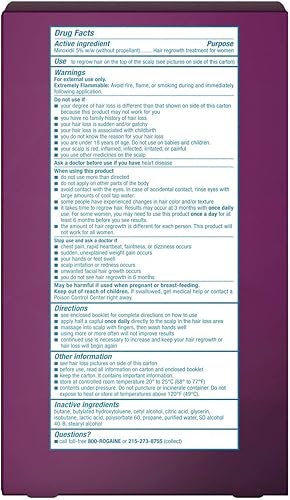 Miniatura 4 de Las mujeres más nuevas 5% RogainMinoxidil espuma para la pérdida de cabello y el crecimiento del cabello, suministro de 120 días, envío en todo el