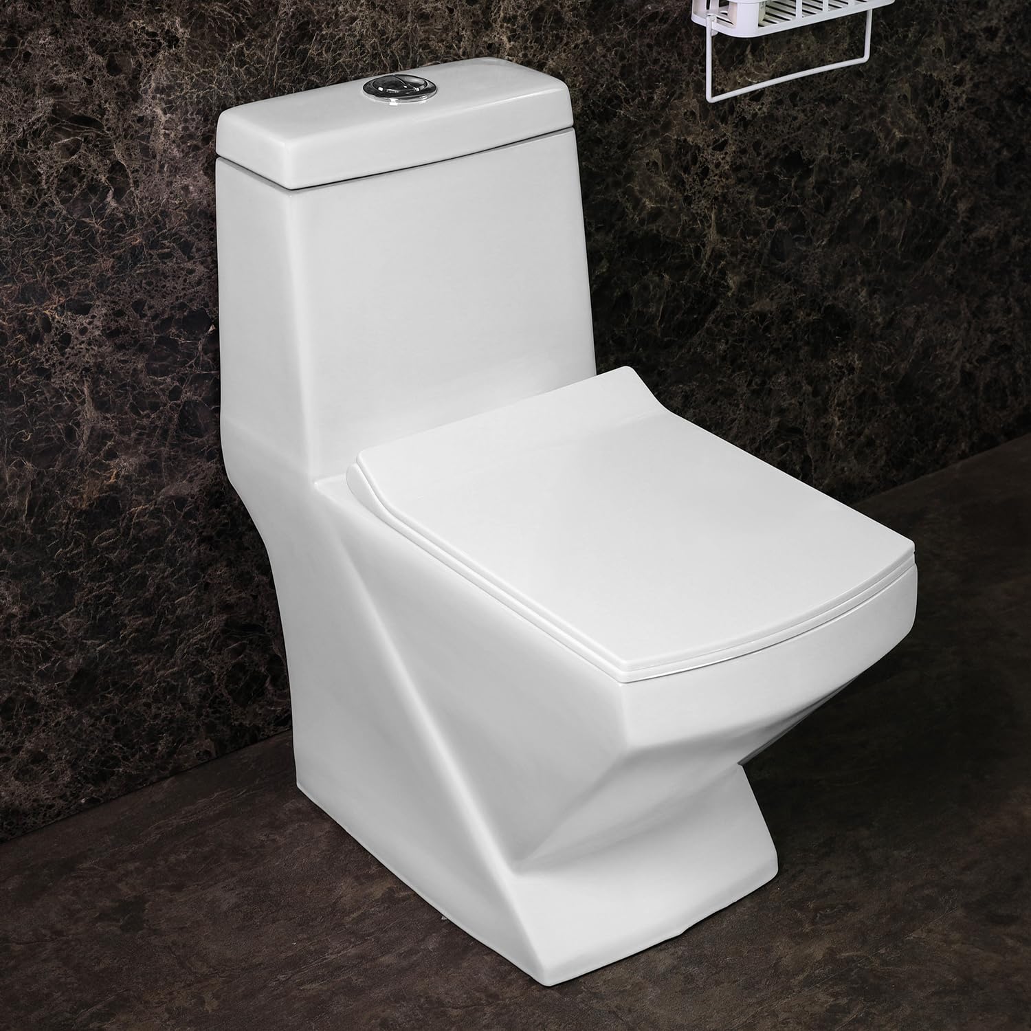 Buy HOMEMATES Premium Western Floor ed One Piece Water Closet Ceramic ...