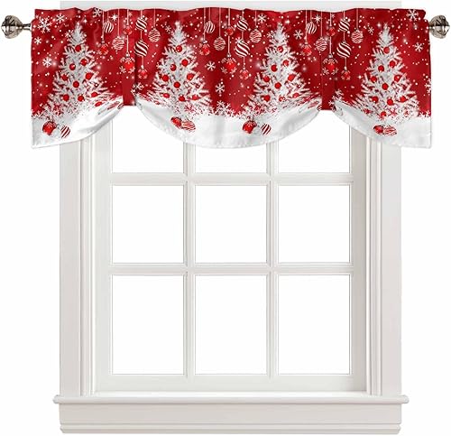 Miniatura 89 de Juego de cortinas semitransparentes con bolsillo para barra, cenefa y niveles de 36 pulgadas de largo, cortinas de arte abstracto de sol y arco