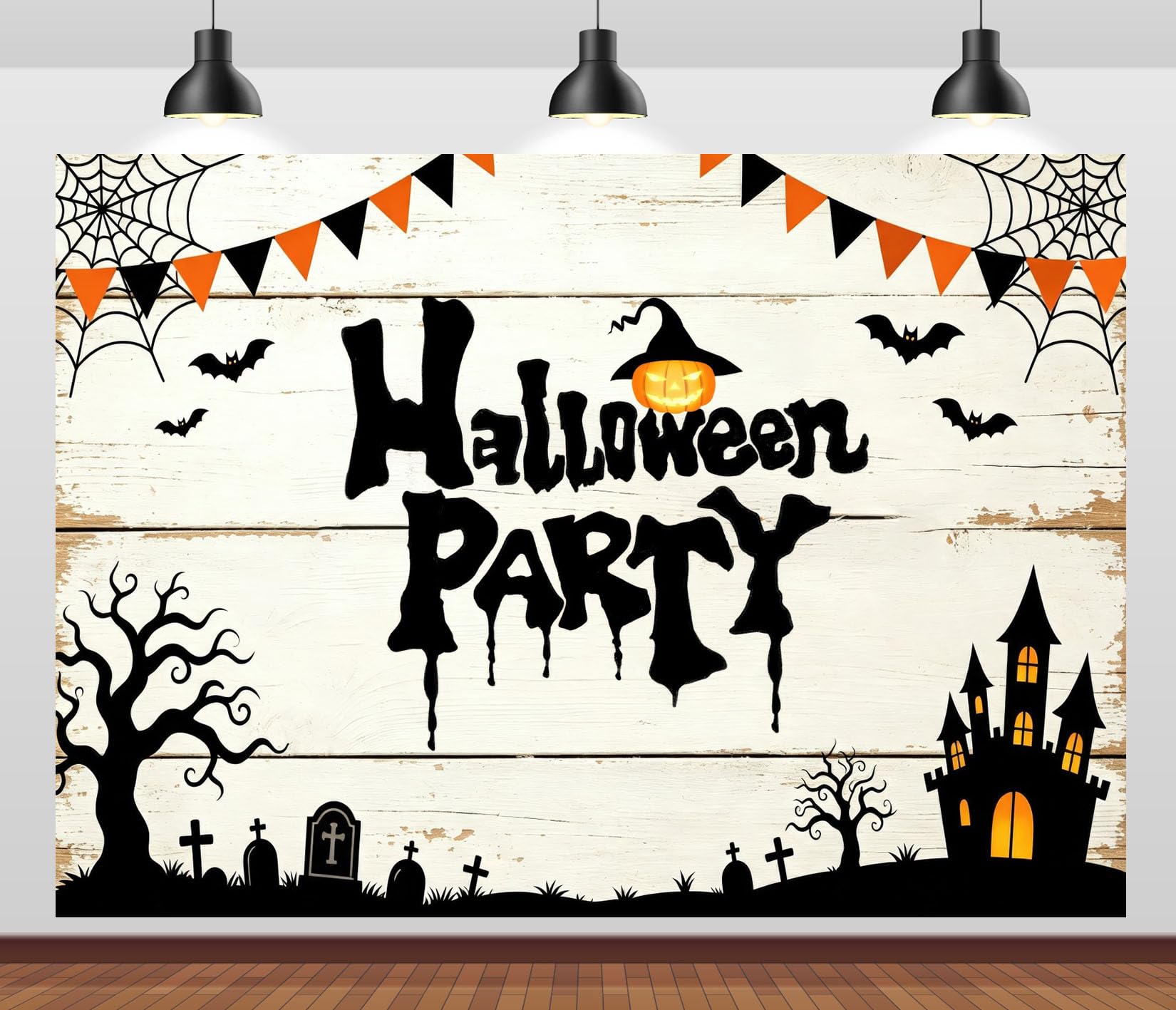 15x10FT (4.6x3m) Festa Halloween Casa Infestata Sfondo Fotografico