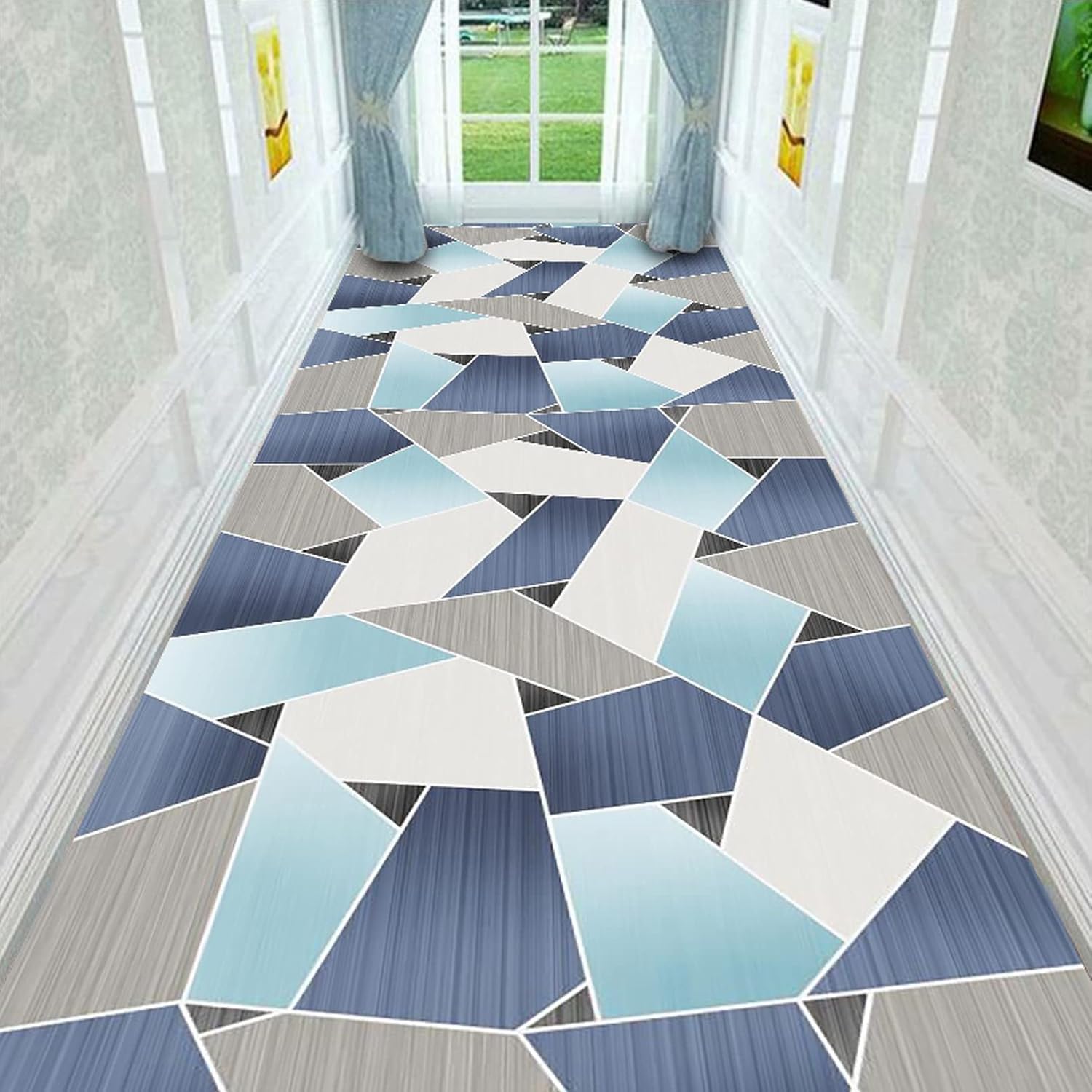 Tapis de salon et couloir 1.4m x 5m pour habiller les sols froids