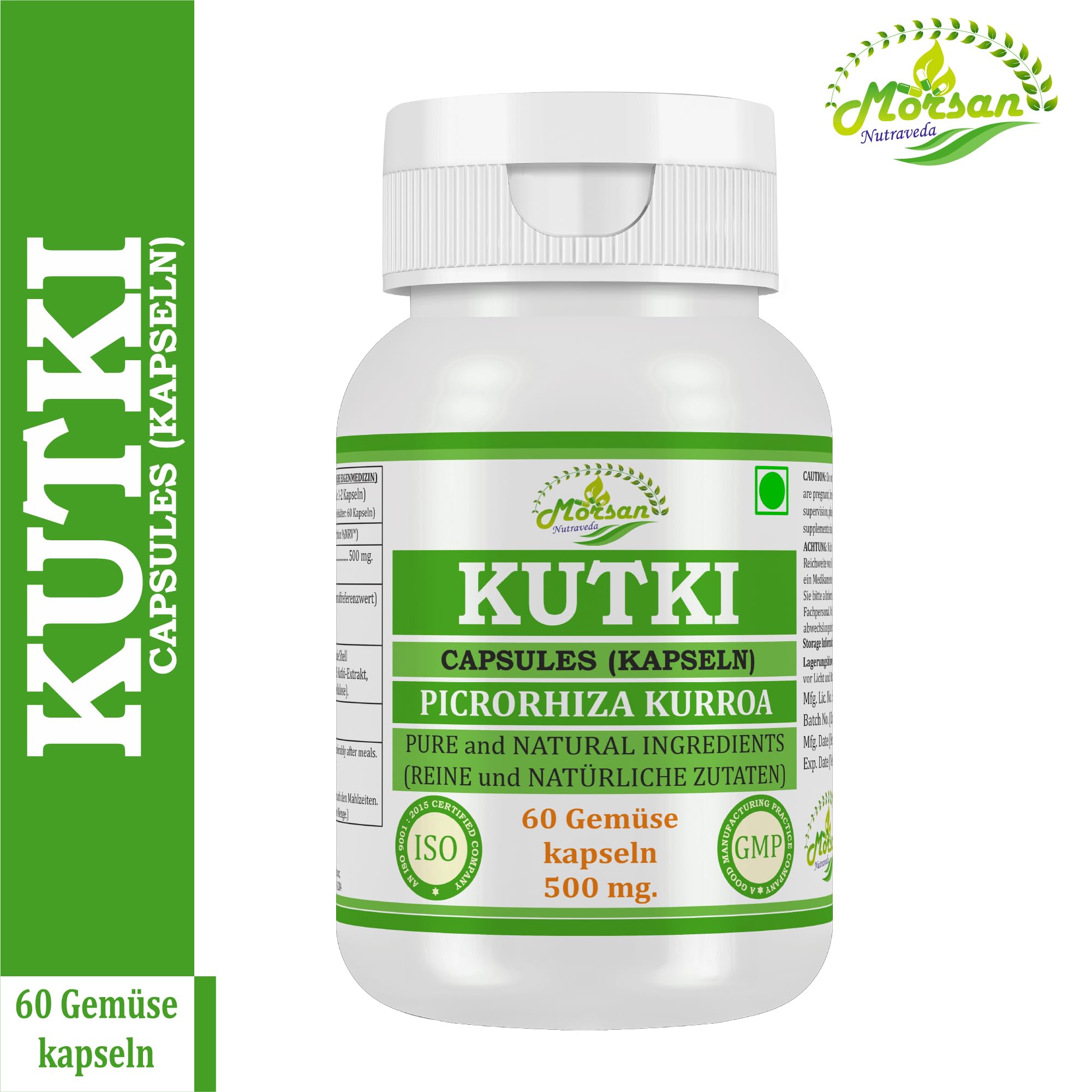 Picrorhiza Kurroa Extrakt-Kapseln für Männer und Frauen | Ayurvedische Kräuterergänzung/Heilmittel | 10:1 Stärke (2 Flasche mit 60 Kapseln)