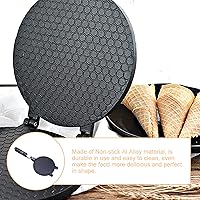 Vista 8 de Máquina para hacer conos de gofres y helados con control de dorado, rodillo moldeador y prensa de tazas, platos antiadherentes de 7 pulgadas