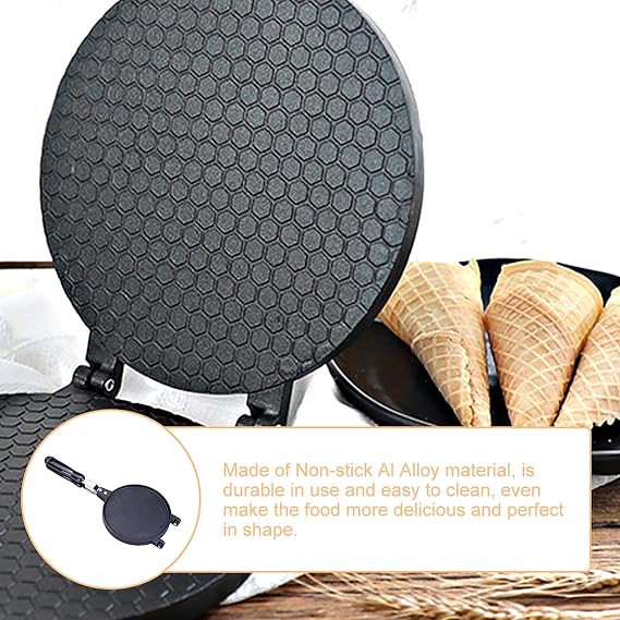 Egg roll maker,non stick waffle cone making mold eggroll roller machine baking tool