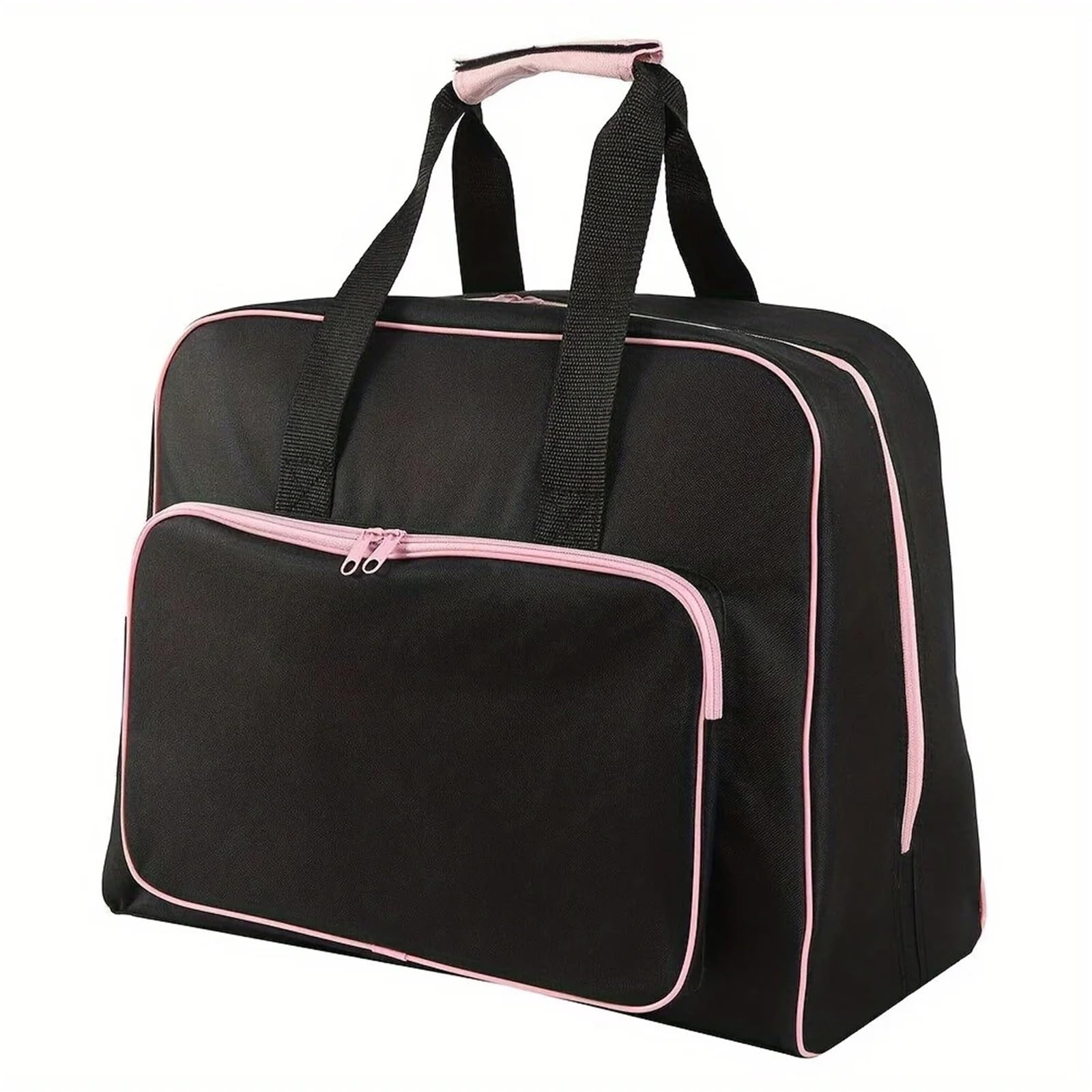 Bolsa for máquina de Coser, Funda Transporte for el hogar, Bolsa Viaje portátil, Multifuncional, Resistente al Polvo(Pink-Black)