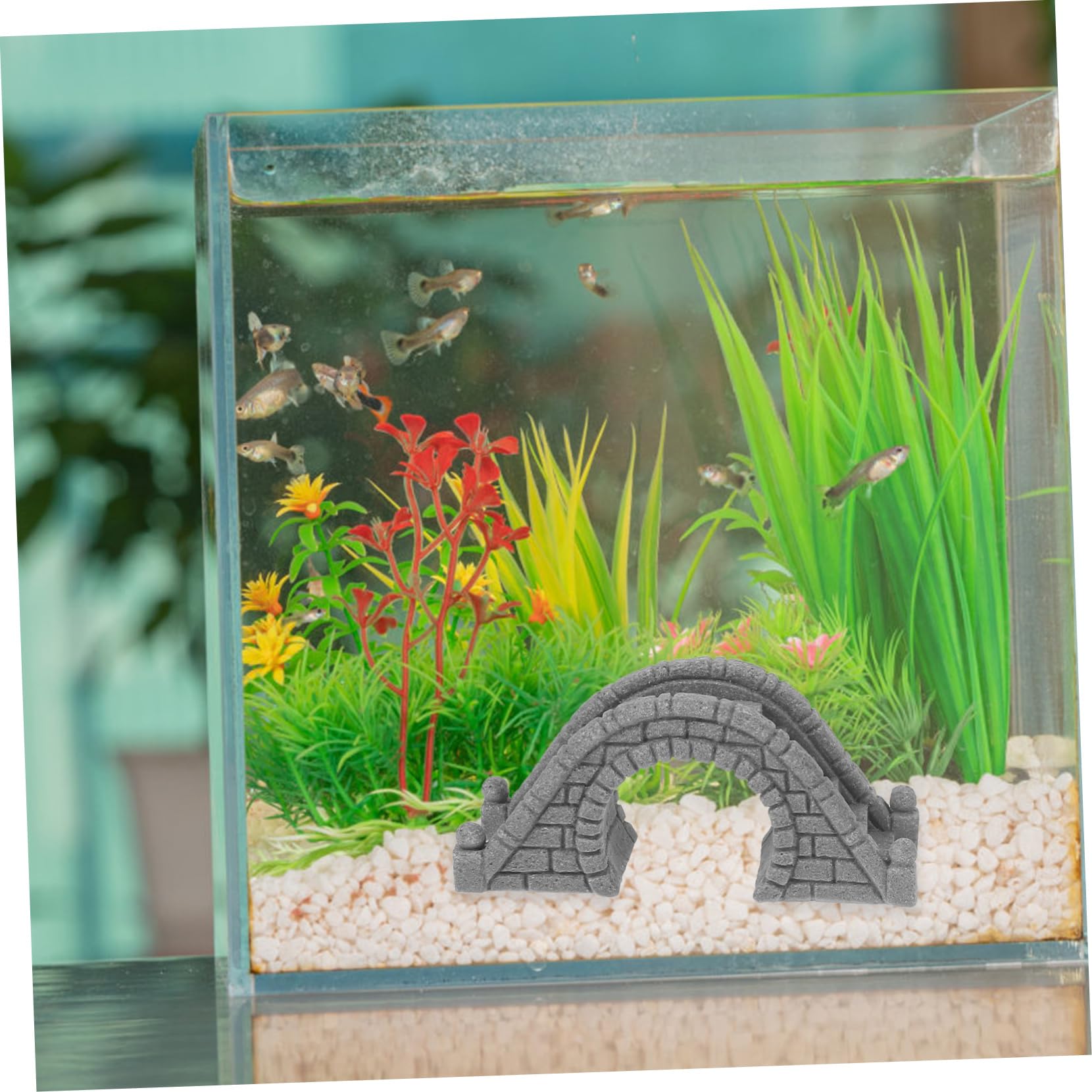 Amosfun 5 Ensembles Micro Paysage Pont De Pierre Pont Miniature Pont en Arc Artificiel Bol À Poissons Maison De Petit Pont D'Aquarium Petit Aquarium Décor Pont sous-Marin 2 pièces * 5