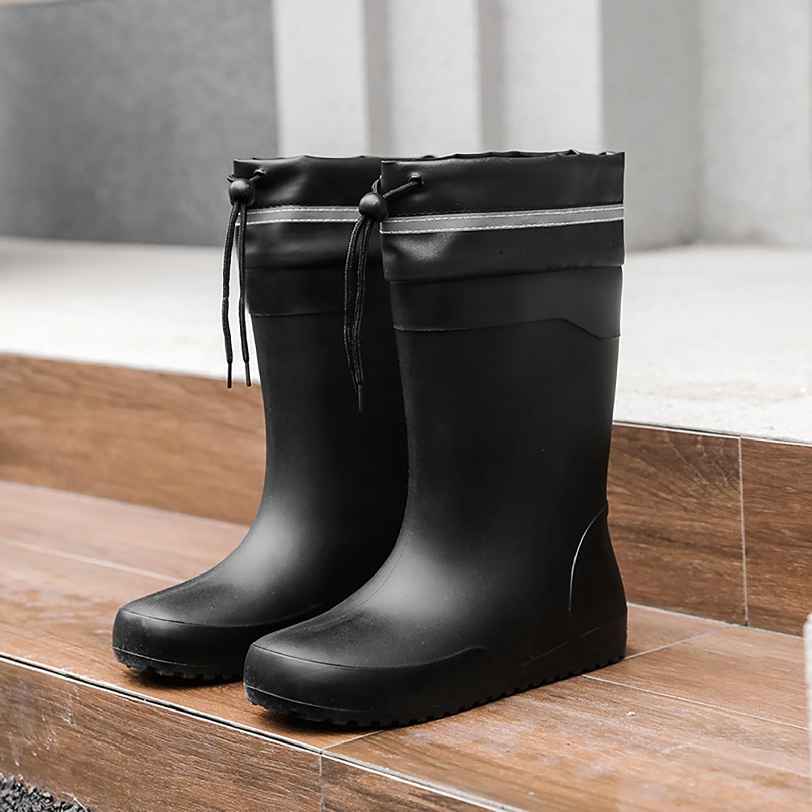 Botas de agua para hombre, botas de lluvia largas, botas de goma, impermeables, botas de trabajo, botas de jardín, botas de pesca, transpirables, botas de lluvia, botas de lluvia, tallas 39-45