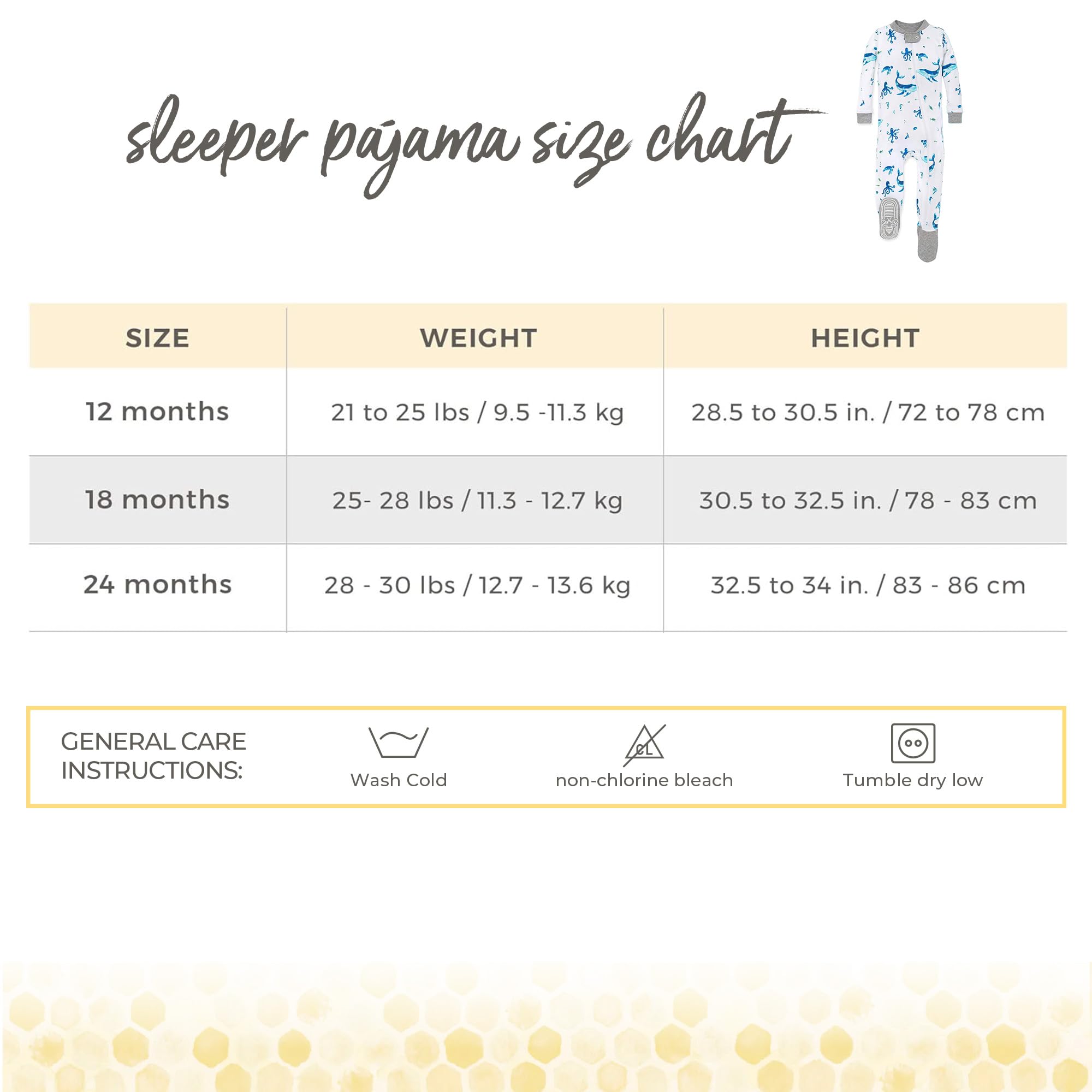 Burt 's Bees Baby – Orgánicos abeja con cremallera frontal para dormir