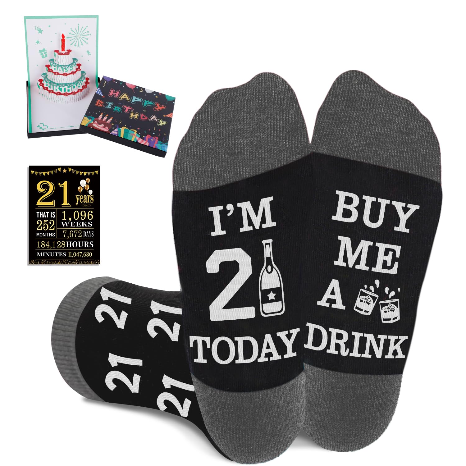 Juesly Men's Funny Socks Gift Set for Dad, Husband,Grandpa Birthday