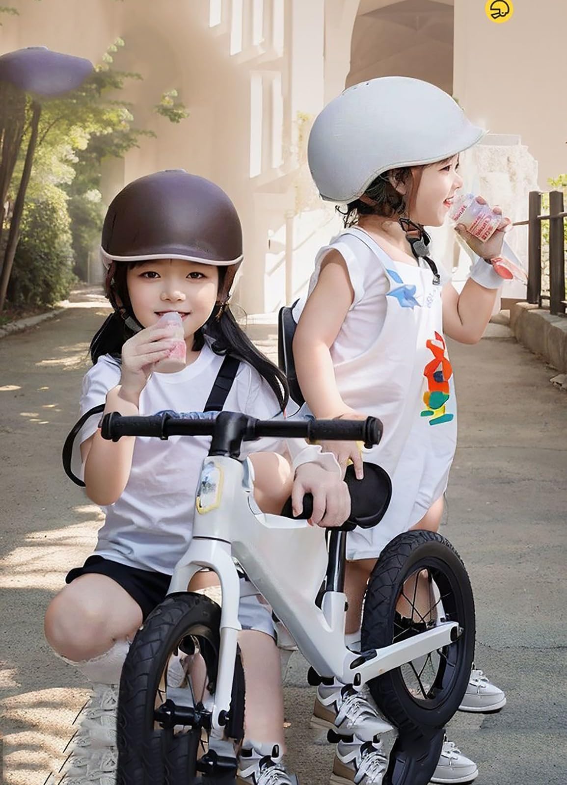 Casco Moto Bambino Scodellino ECE 22.06 Omologato, Elica Gialla Girevole, Nero Opaco Bordo Argento, Calotta ABS Leggera, Scooter Ciclismo Ragazzo Ragazza A2,58~53cm