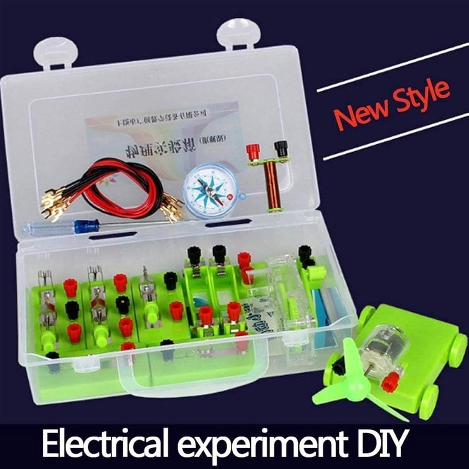 Kit for Esperimenti sui Circuiti Elettromagnetici for Principianti, Serie Base E Set for Costruzioni in Parallelo, Attrezzatura for Dimostrare I Principi Elettrici della Fisica