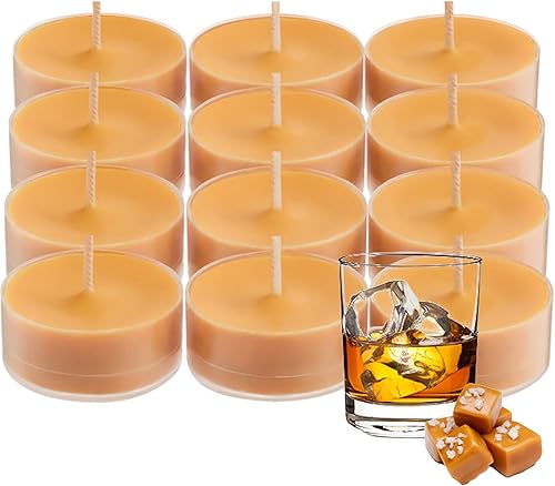 Miniatura 7 de PartyLite Juego de 12 velas de té, aroma a peras dulces horneadas y almendras molidas, juego de regalo de velas perfumadas de aromaterapia, hasta 4