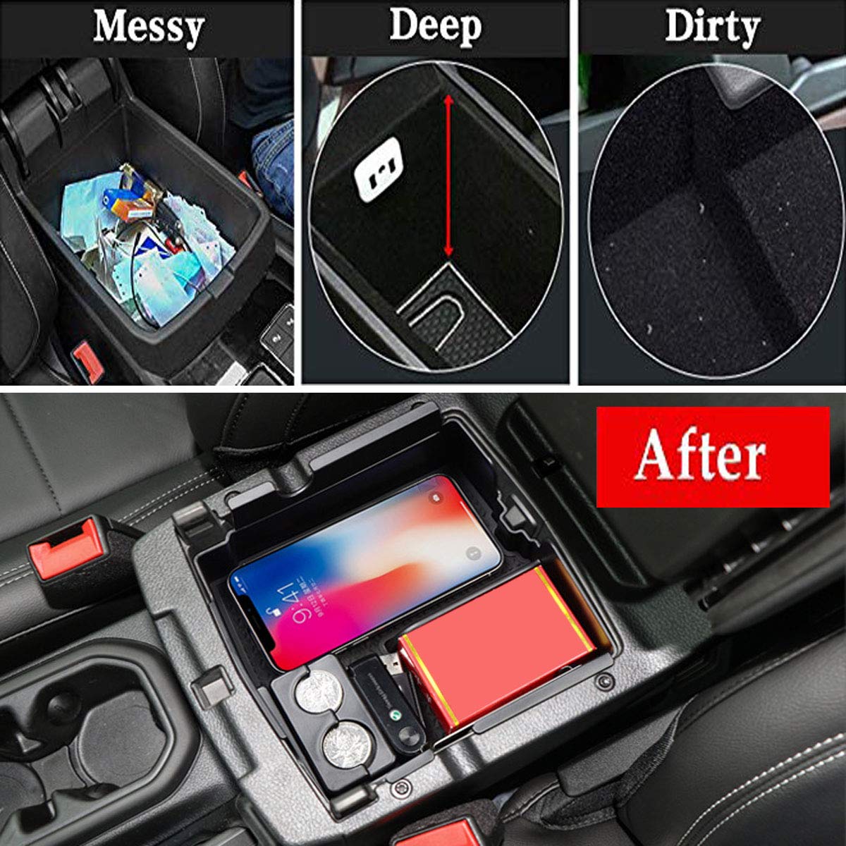 TTCRII for Jeep Wrangler JL JLU Centre Console Organizer Tray 2018