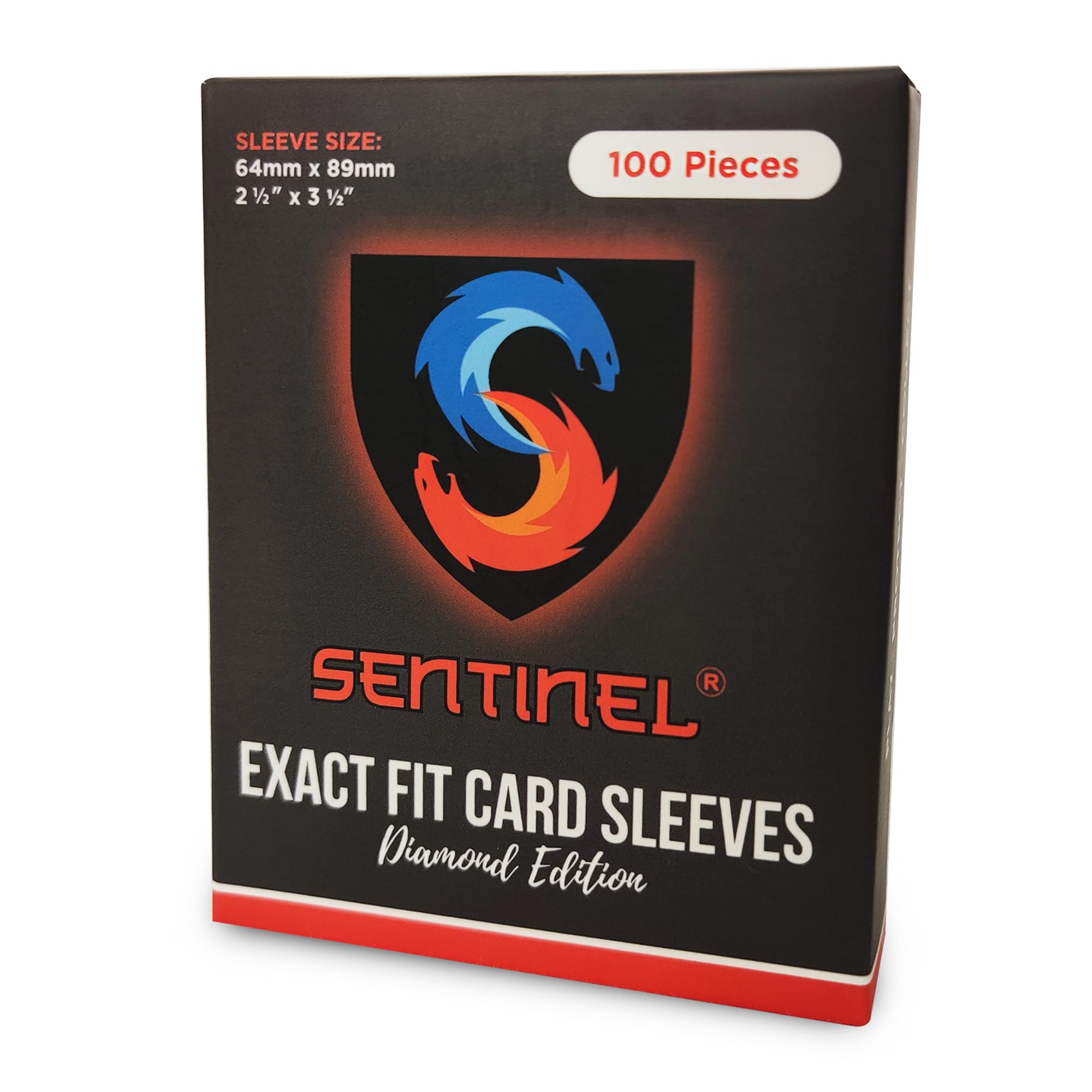 SentinelExact Fit Card Sleeves (100 Pack) - Premium Quality Penny Sleeves for Trading Card Grading Submissions, PSA, BGS, CGC - Card Sleeves Suitable for TCGs