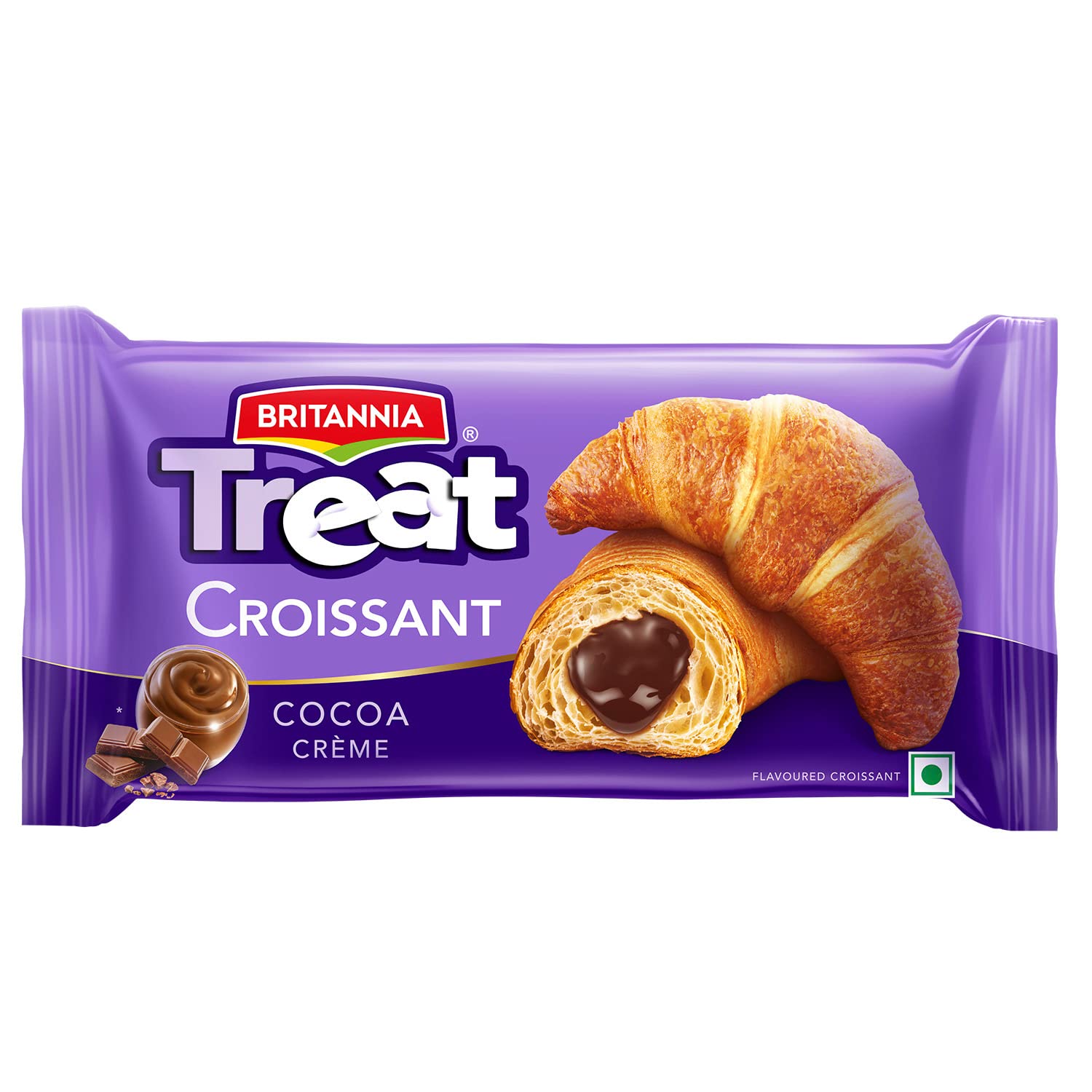 Britannia Treat Croissant with Cocoa Crème Filling (45g) 100 VEG