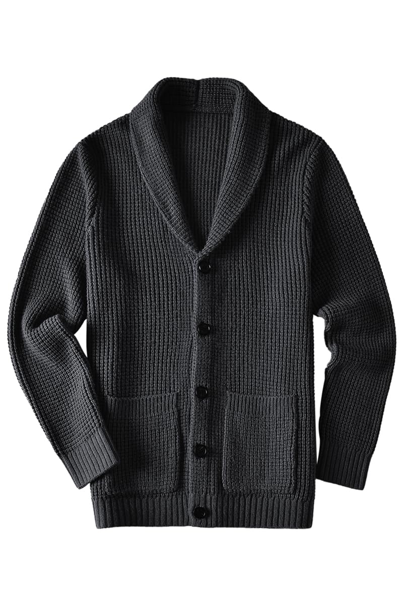 Męski Shall Collar Pullover Casual Slim Fit Gruby kardigan