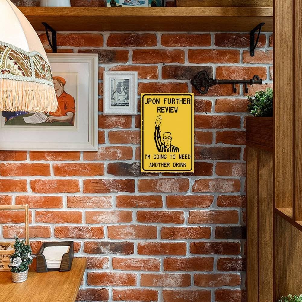 YOYI ART Funny Metal Vintage Beer Signs - I'm Going To Need Another Drink, Bar Sign for Home Bar Wall, Football Sign for Man Cave, Garage, Basement and Sports Bar Pub Wall Art Decor Gift, 8 x 12 inch image 3