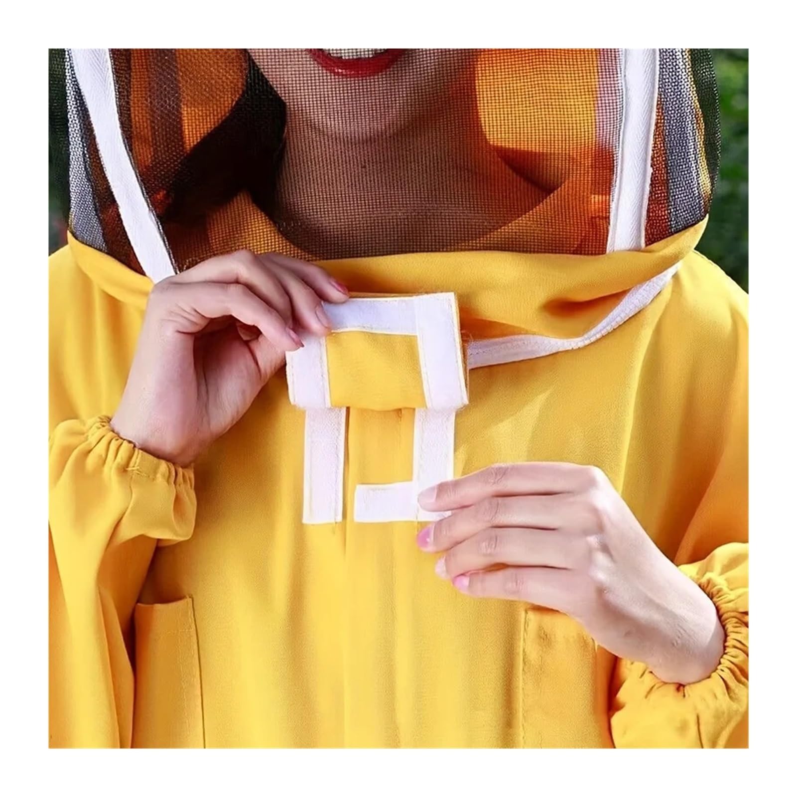 Traje de Apicultura 1 Juego de Traje de Abeja Profesional for Hombres y Mujeres, Traje Completo de cultor con Malla de Velo de esgrima, Capucha ventilada(XX-Large)