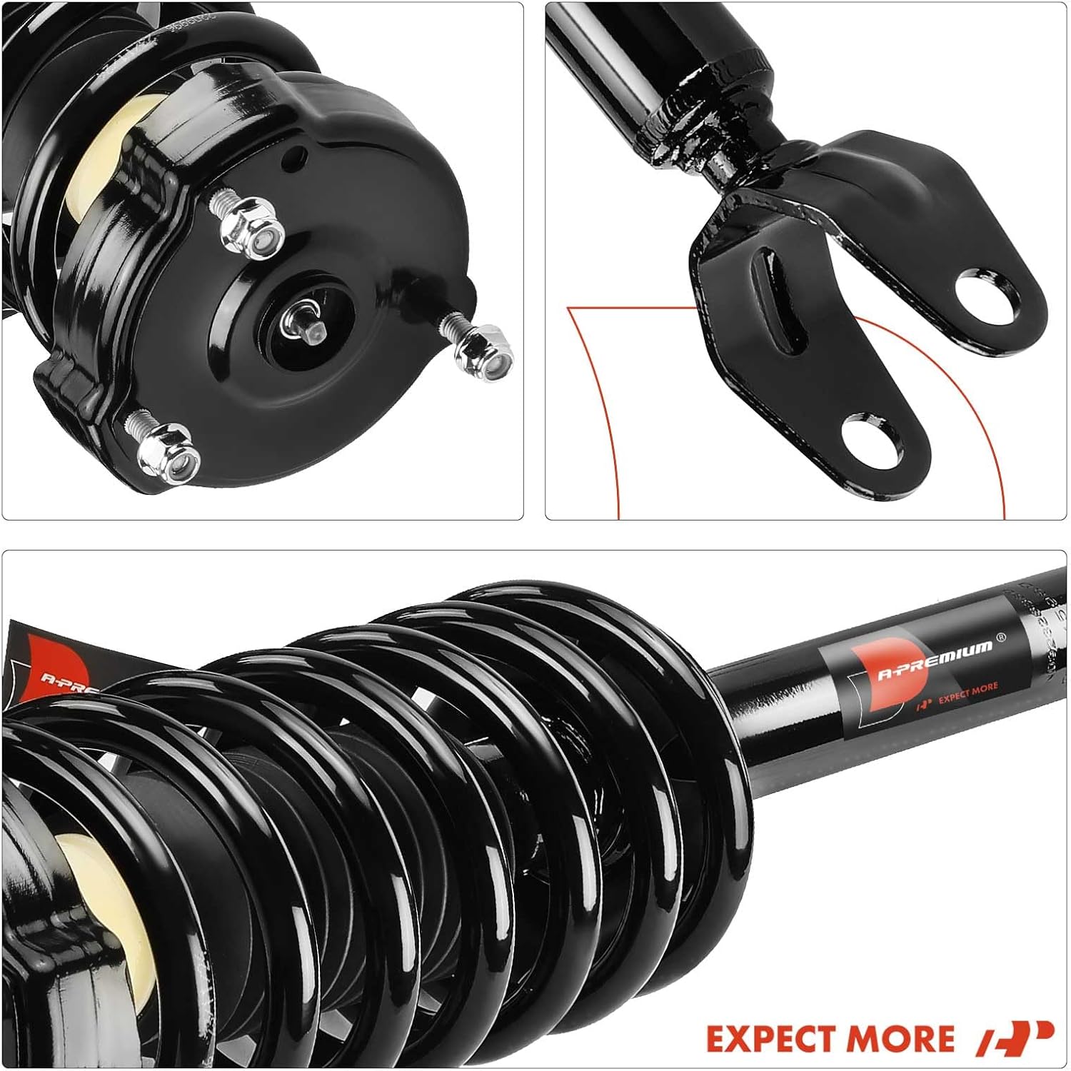 A-Premium Front Complete Strut and Coil Spring Assembly Compatible with Mercedes-Benz E320 2003-2009, E350 2006-2009, E500, E55 AMG, E550, E63 AMG, CLS500, CLS55 AMG, CLS550, CLS63 AMG, RWD