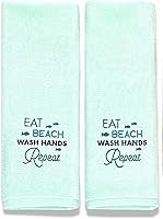 Vista 40 de Serafina Home Toallas de mano suaves y absorbentes para invitados de ballena de verano: saludos amigables con el océano, 2 piezas (Whale Hello There)