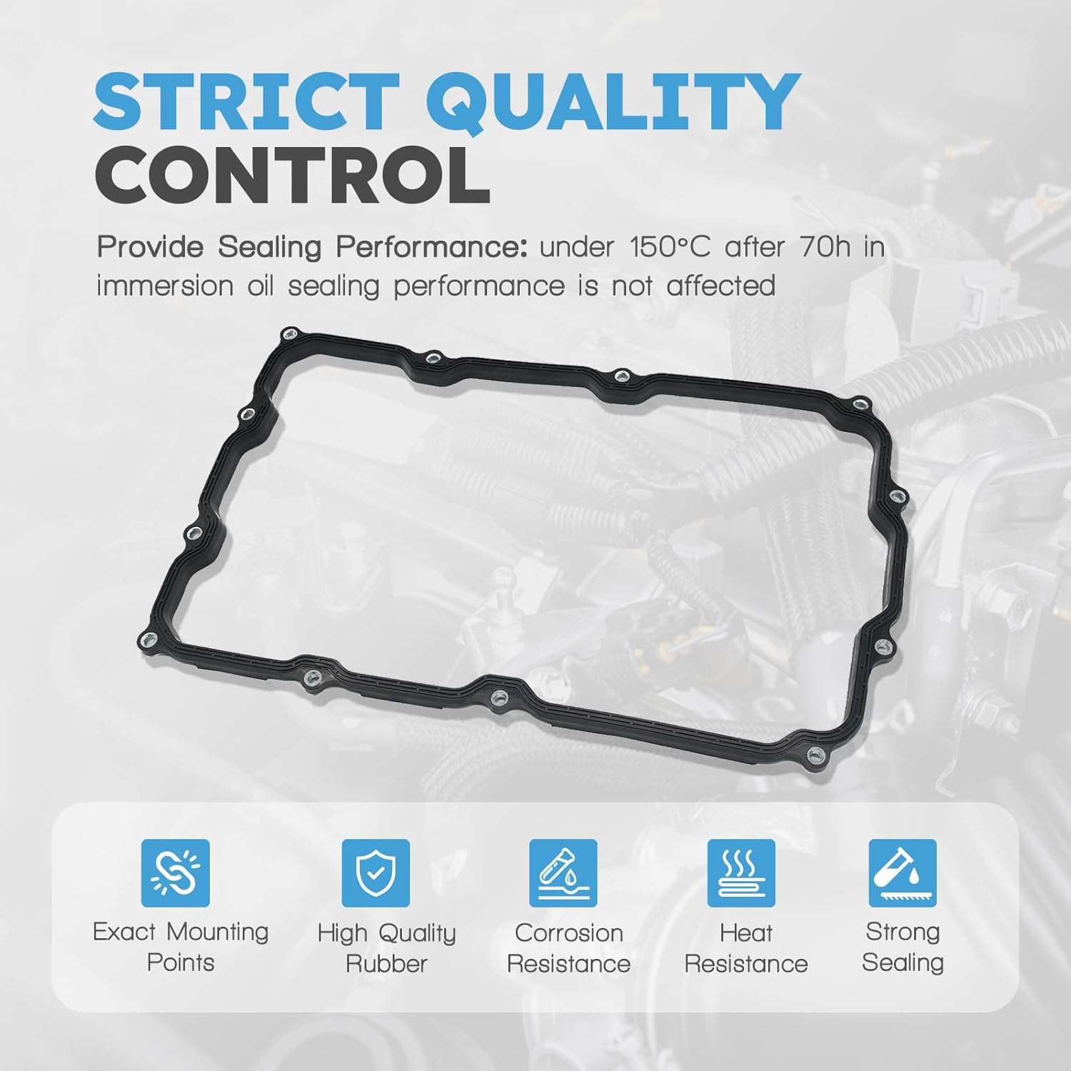 Transmission Oil Pan Gasket Compatible with Lexus Gs300 Gs350 Gs430 Is250 Is350 Lx570 Sc430 2006-2015 Replacement for Toyota Land Cruiser Sequoia Tundra 2008-2022 Replace # TOS18760