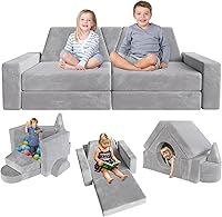 Vista 1 de YEFU 15 piezas Sofá modular de juego para niños, sofá infantil para niños pequeños y niños, sofás para niños pequeños, kit de construcción