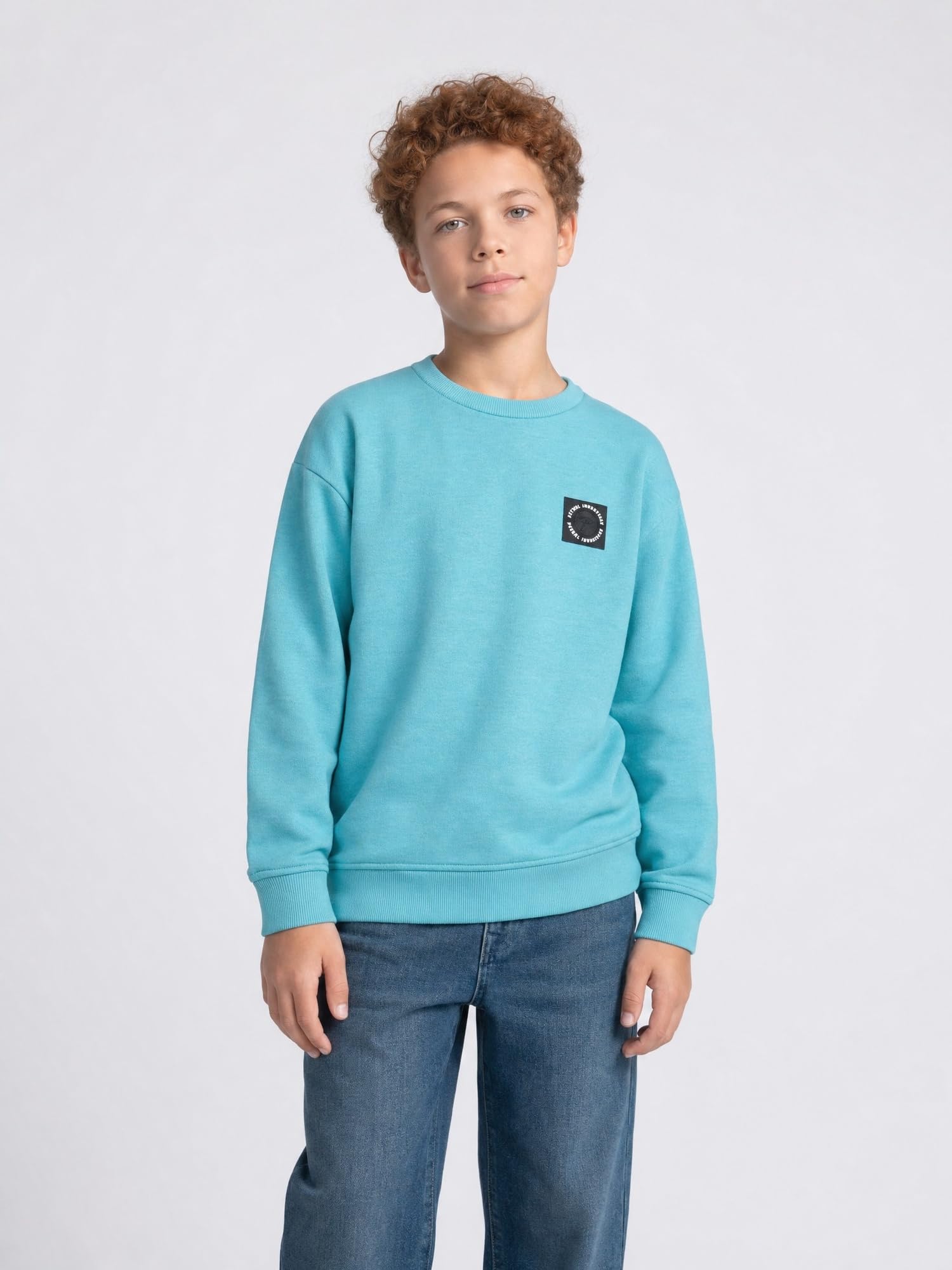 Petrol Boys Sweater Round Neck Maglia di Tuta Bambini e Ragazzi (Pacco da 1)