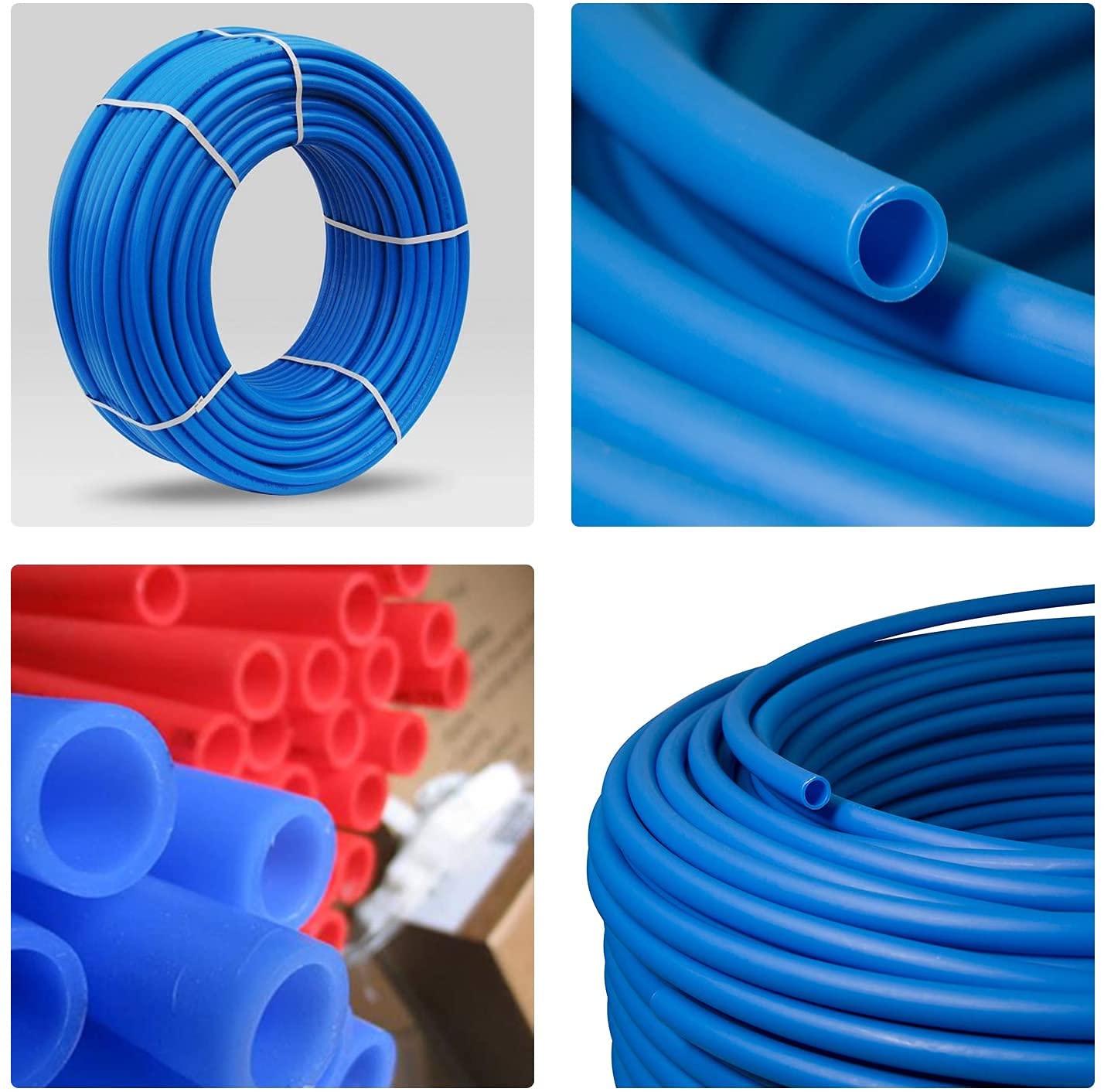Supply Giant PARB12100 Pex A Tubing Pipe 2 Rolls of 1/2 Inch X 100 Feet PEX Tubing Non Barrier Plumbing Cold and Hot Water Tubing Blue and Red: Industrial & Scientific