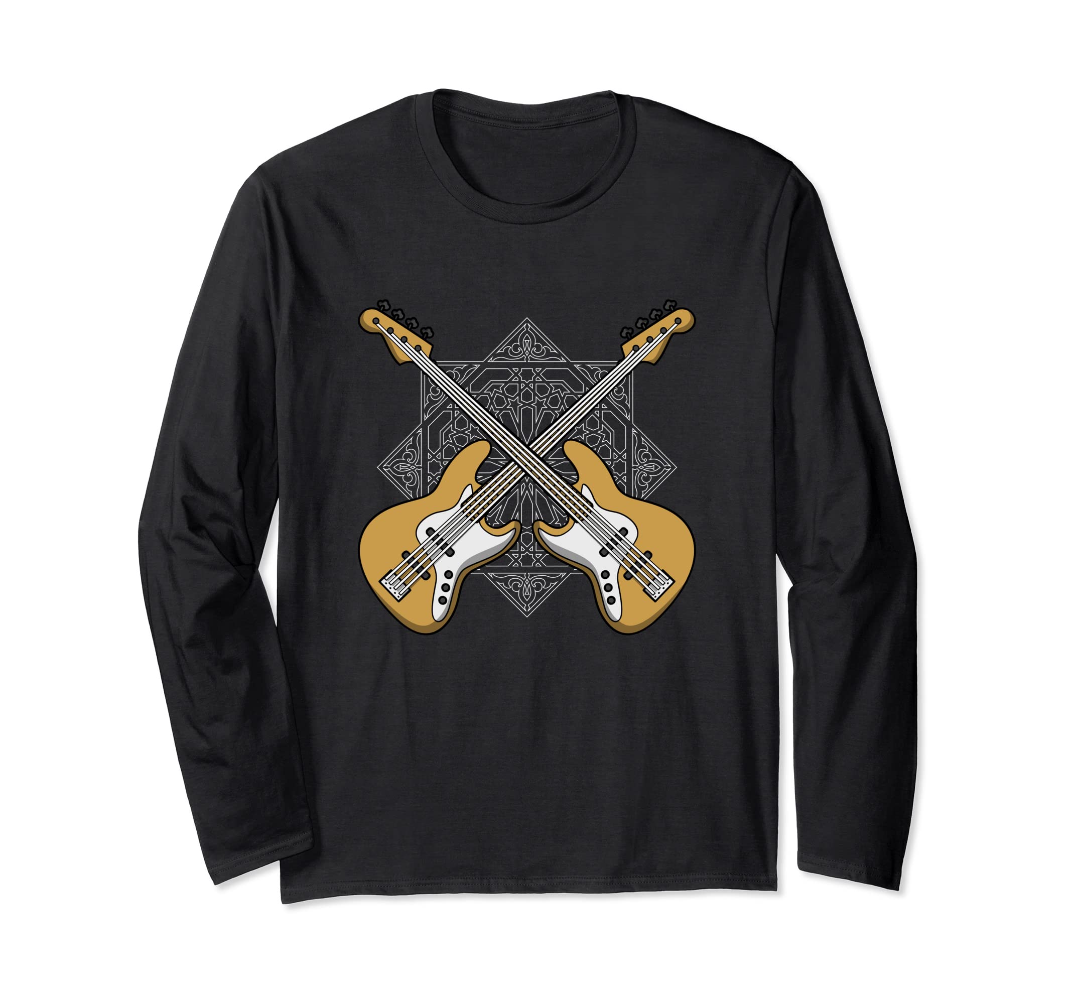 Bass Guitar - Bassist Bass Player Long Sleeve T-Shirt, Black