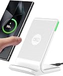 INIU Chargeur sans fil, 15W Support de recharge sans fil rapide avec lumière adaptative iPhone 17 16 15 14 13 12 Pro Max Plus Samsung Galaxy S23 S22 Ultra S21 Remarque 20 Google etc
