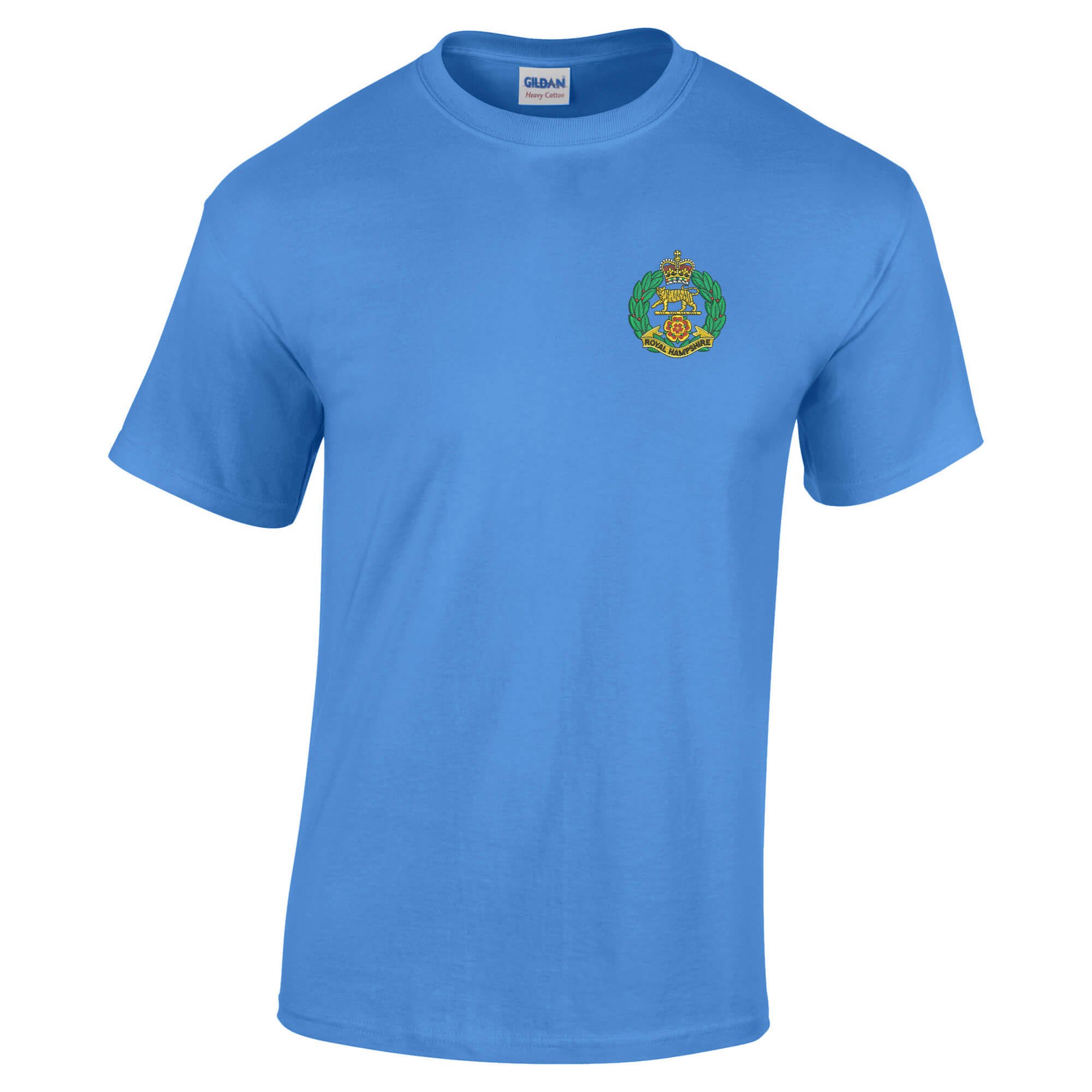 Pineapple Joe's Men's Carolina Blue Royal Hampshire Regit Embroidered T-Shirt - 2X Large