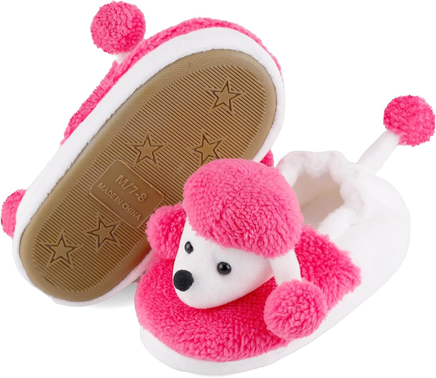 KAKU NANU Toddler Kids Slippers Cute Animal Cartoon Shoes Girls Boys Warm Fleece Winter Household Slippers - Image 5