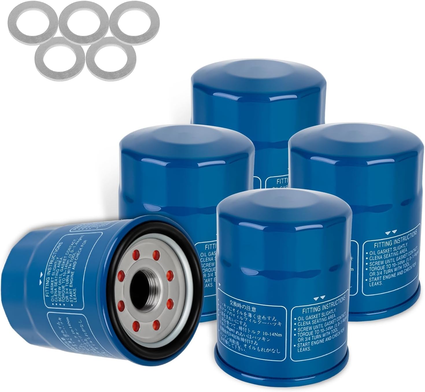 15400-PLM-A02 15400-PLM-A01 Oil Filter 5 Pack Compatible with Hon da CIVIC CRV Odyssey Accord Pilot, Compatible with Hon da GX690 GX630 GX610 GX620 GX660 GX670, Replace 15400-P0H-305PE