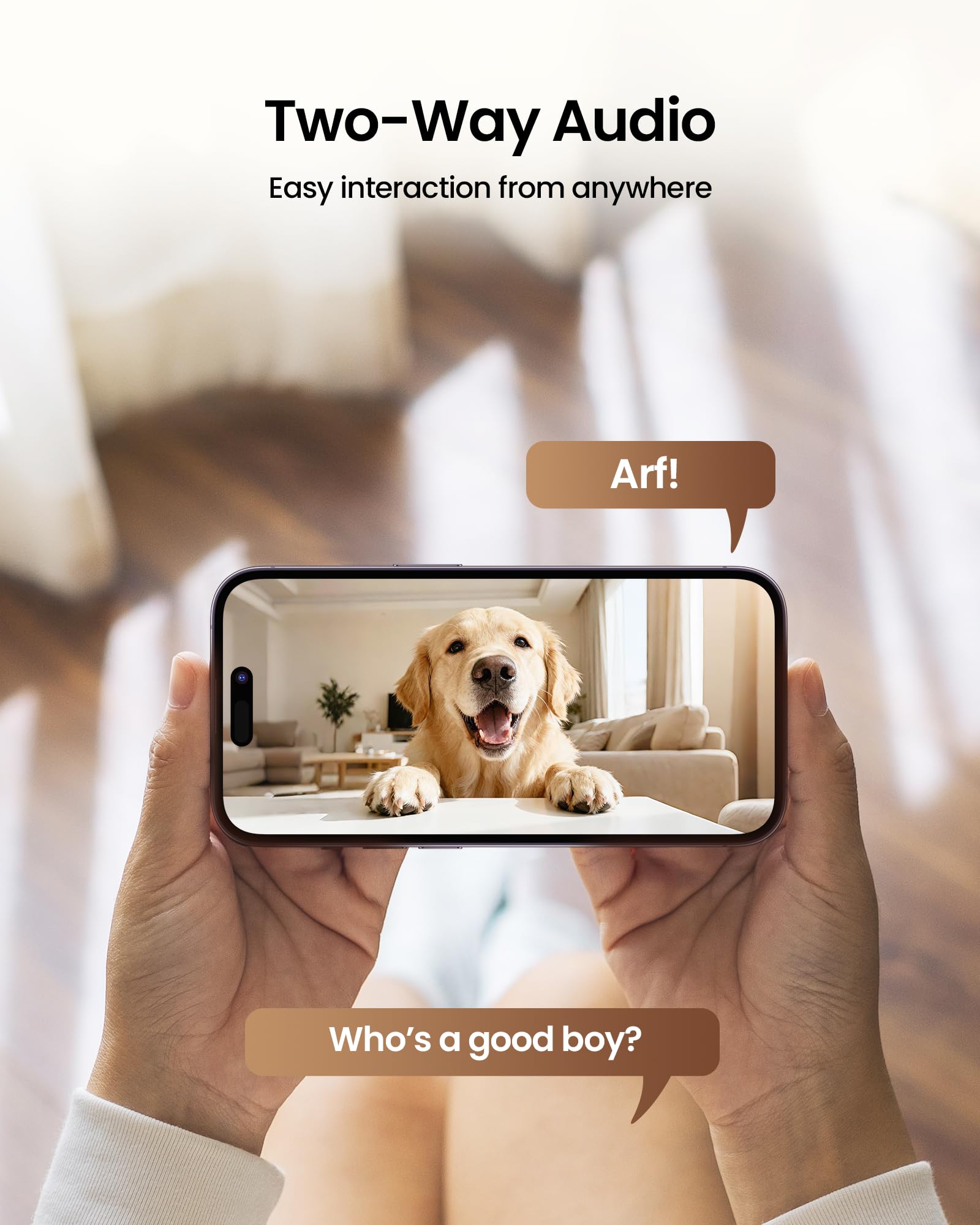 ZOSI 4K C518 Cámara Vigilancia Seguridad WiFi Interior para Bebé/Mascota, Detección y Seguimiento de Movimiento, Vista de 360°, Audio Bidireccional, 2.4G/5G WiFi, 64GB Tarjeta Incluida | Detección y seguimiento de personas/mascotas, giro de 360°, audio bi