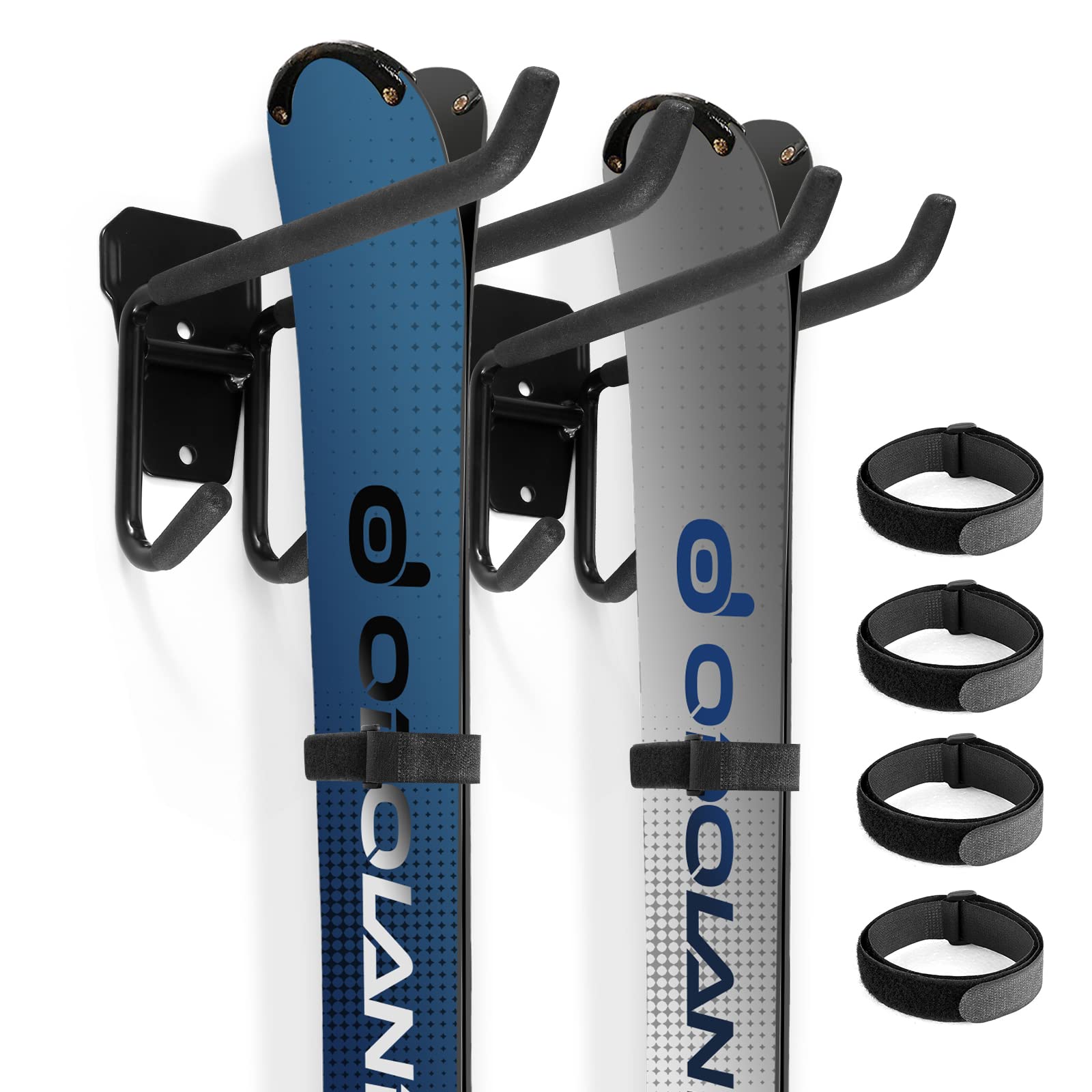 【18%OFF+50%OFF】【1,649円】 Odoland 耐荷重300kg ダブルフック スキー板ラック