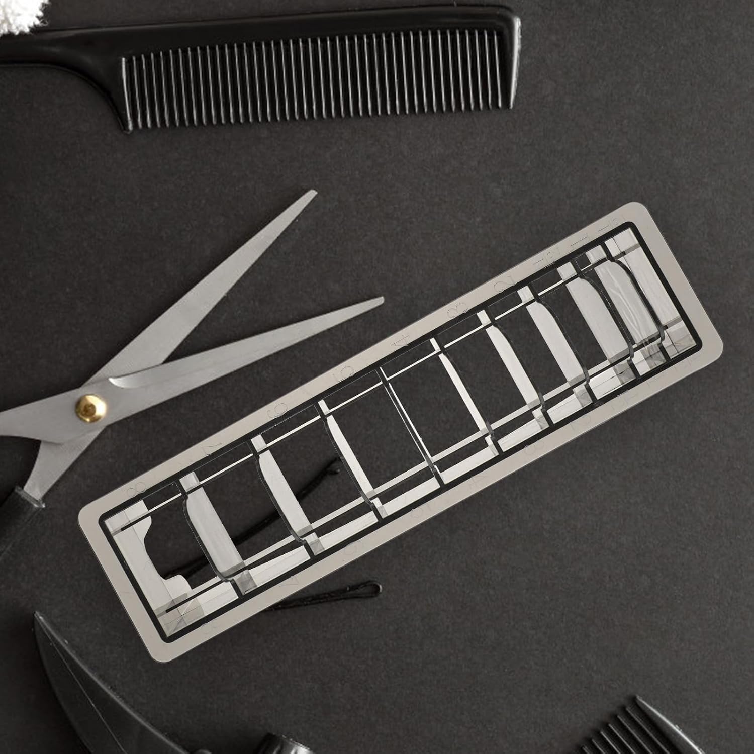UPKOCH 2pcs Clipper Comb Holder with 10 Grid Base, Rectangular PC Organizer