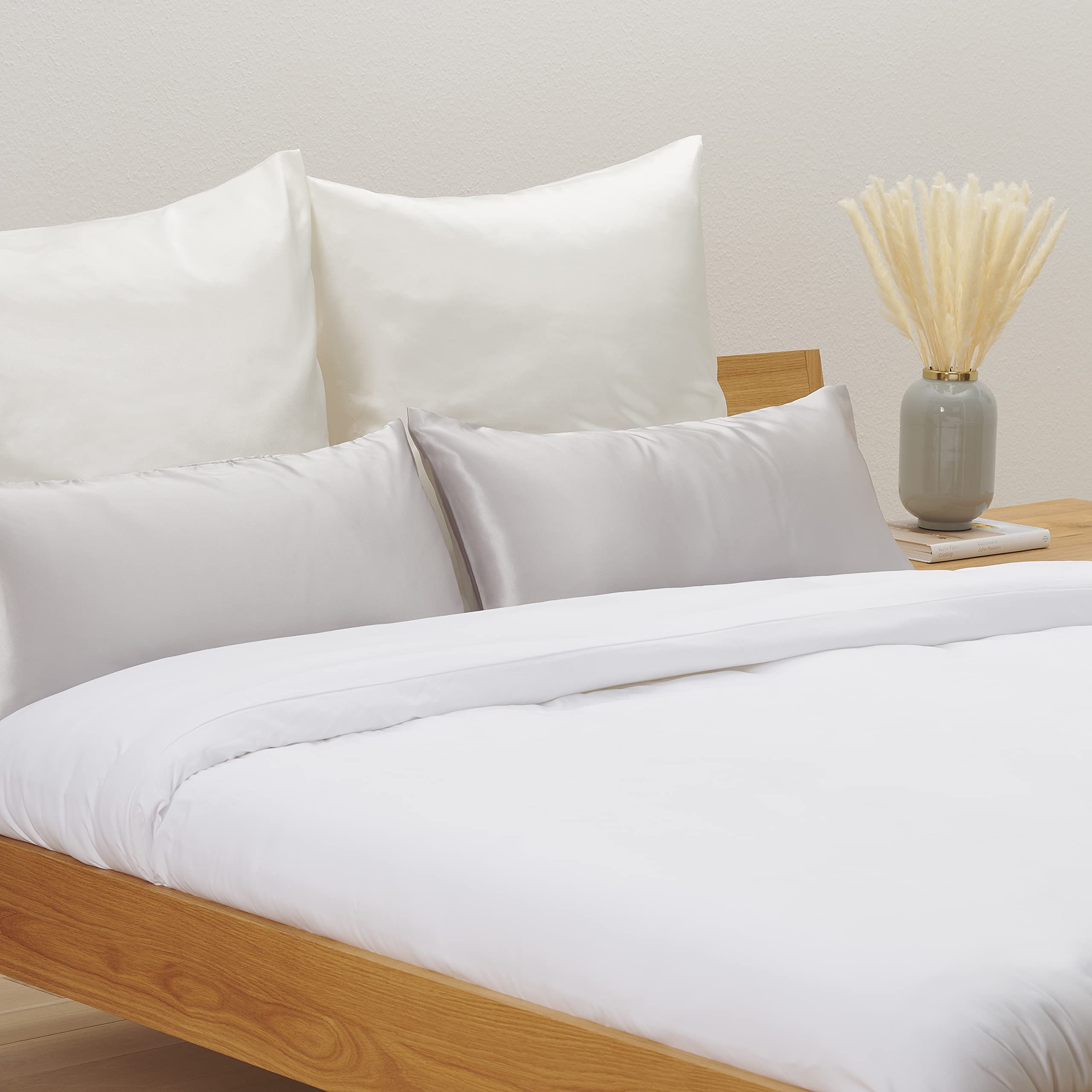 Blumtal Set di 2 federe Seta - Federa Cuscino 50x70 in Raso - Protezione Capelli e Pelli Delicate, Morbidi e Antistatiche - 2 Pezzi con Chiusura a Busta, certificati Oeko-Tex -Rosso