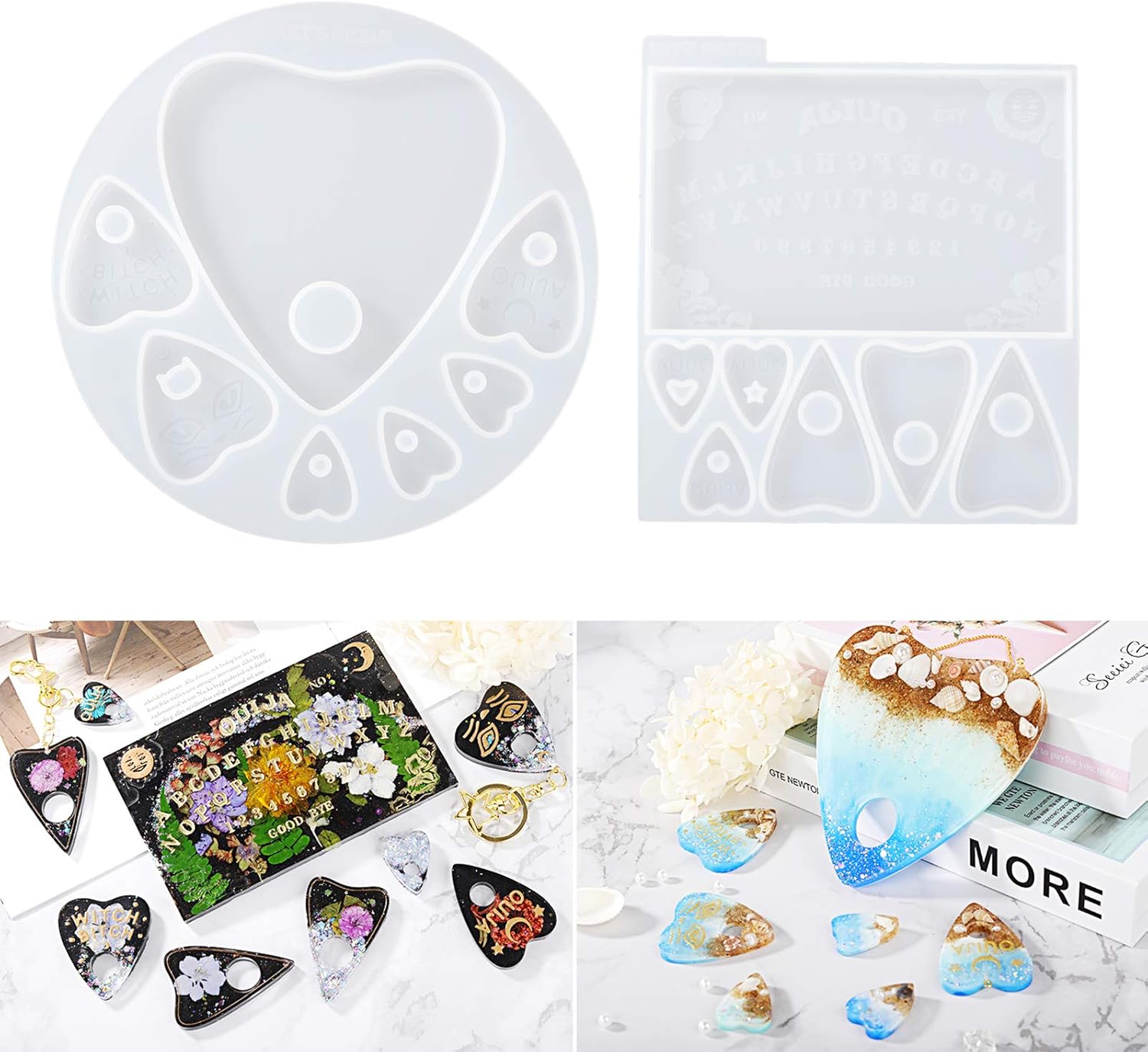 LET'S RESIN Ouija Board Resin Molds and Planchette Silicone