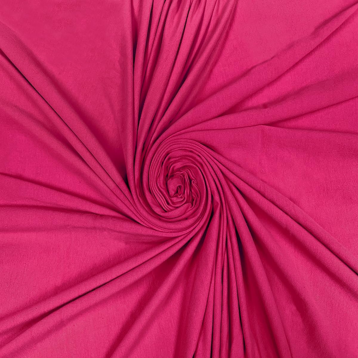 Pico Textiles 1 Yard - Fuchsia Cotton Spandex Jersey Fabric - 4 Way Stretch - Sold by The Yard - Ideal for T-Shirts, Dresses, Athleticwear Apparel