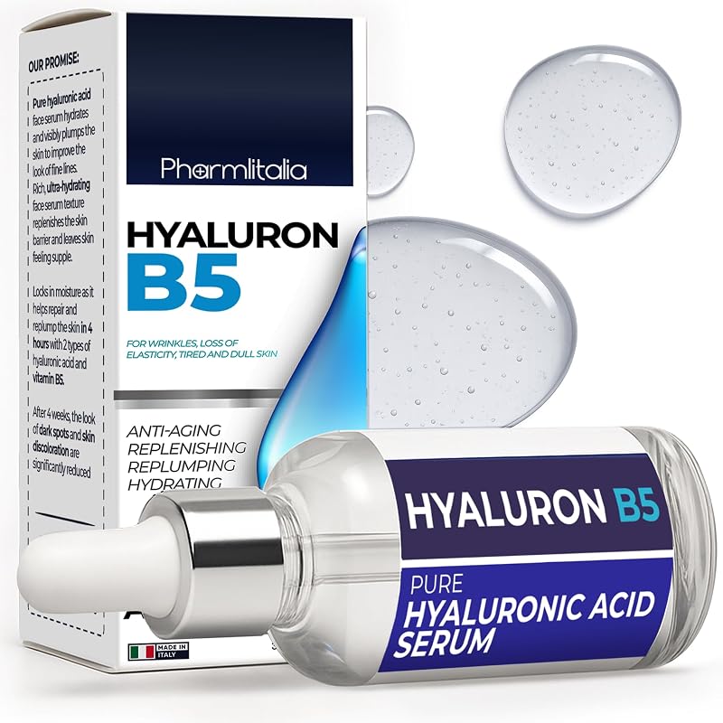 Sérum facial Pharmlitalia com ácido hialurônico 2,5% e B5 3% 30 mL