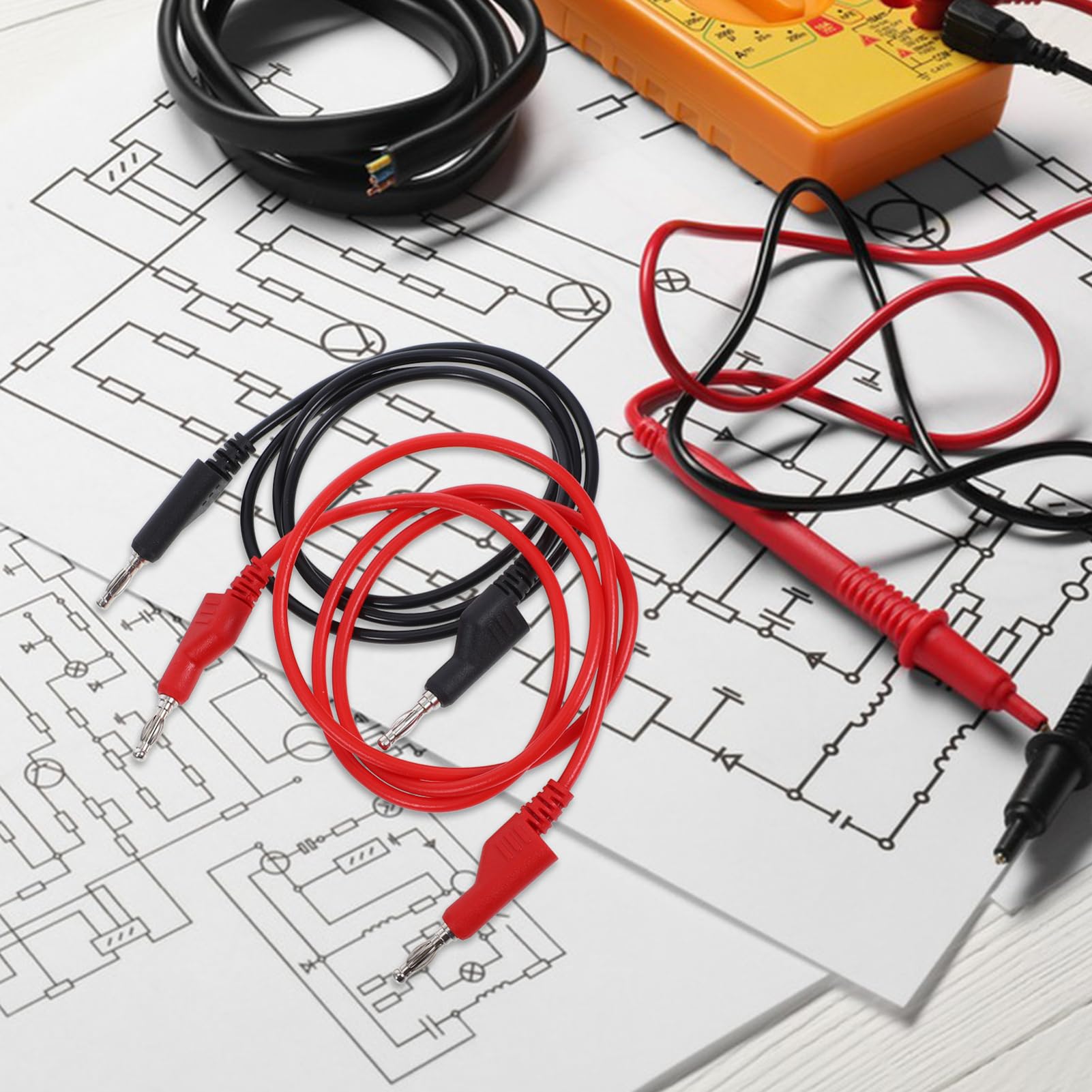 10pezzi Cavo Di Test Banana Plug Da Cavi Flessibili Per Multimetro Misurazioni Elettriche Stabili e Affidabili Per Applicazioni Di Test Elettrici Laboratorio