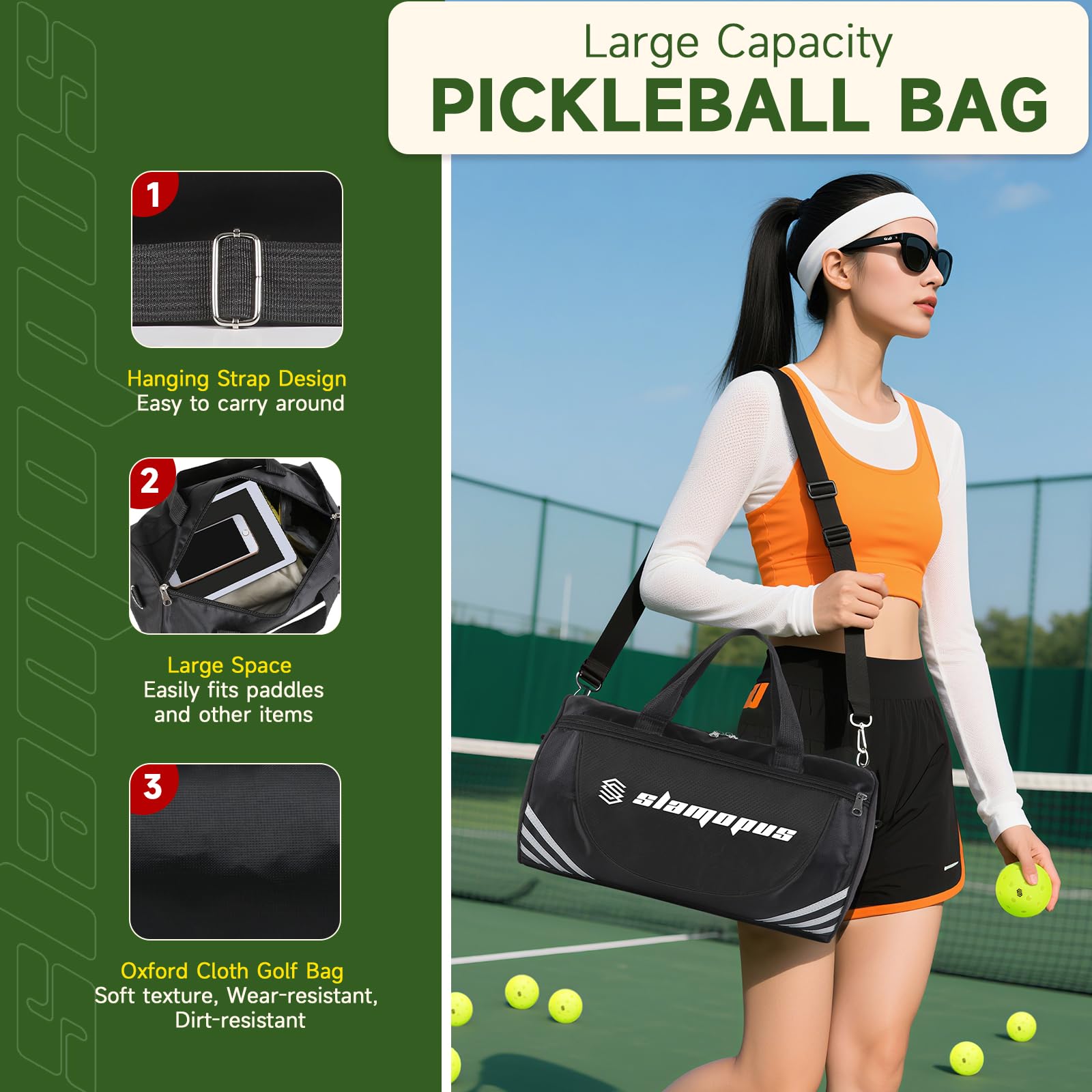 Raquettes de Pickleball Set de 2 Approuvées USAPA Graphite Fibre de Verre pour Débutants avec Prise Ergonomique