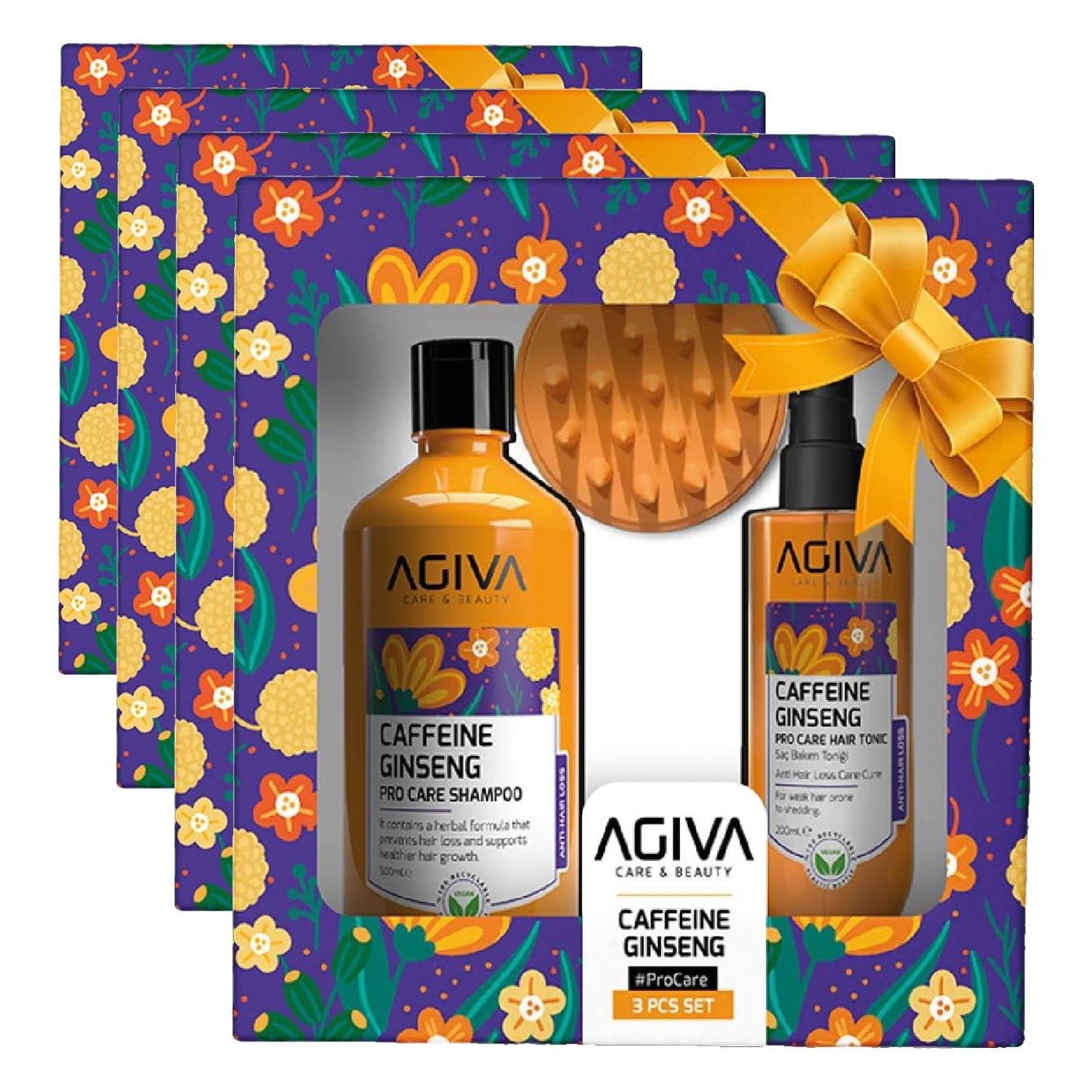 AGIVA Care 3'Lü Set (Caffeine Ginseng) (4 paketi)