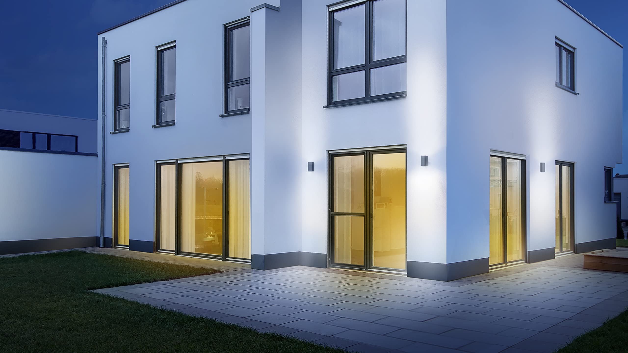 Steinel lampa ścienna L 930 antracyt, góra/dół bez czujnika, 9,3 W LED światło zewnętrzne, ciepły biały kinkiet, aluminium